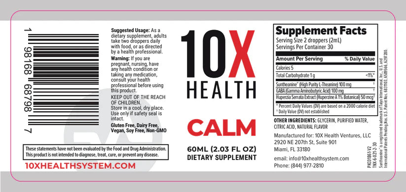 10X Health Calm Supplement
