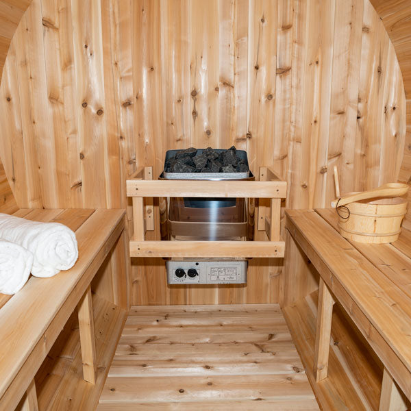 Dundalk LeisureCraft Canadian Timber Serenity 3-4 Person Barrel Sauna CTC2245W