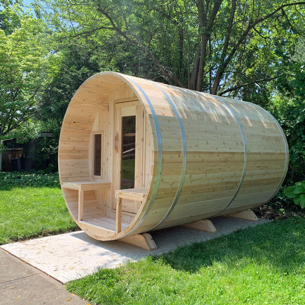 Dundalk LeisureCraft Canadian Timber Tranquility 4-5 Person Barrel Sauna CTC2345