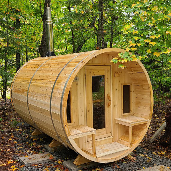 Dundalk LeisureCraft Canadian Timber Tranquility 4-5 Person Barrel Sauna CTC2345