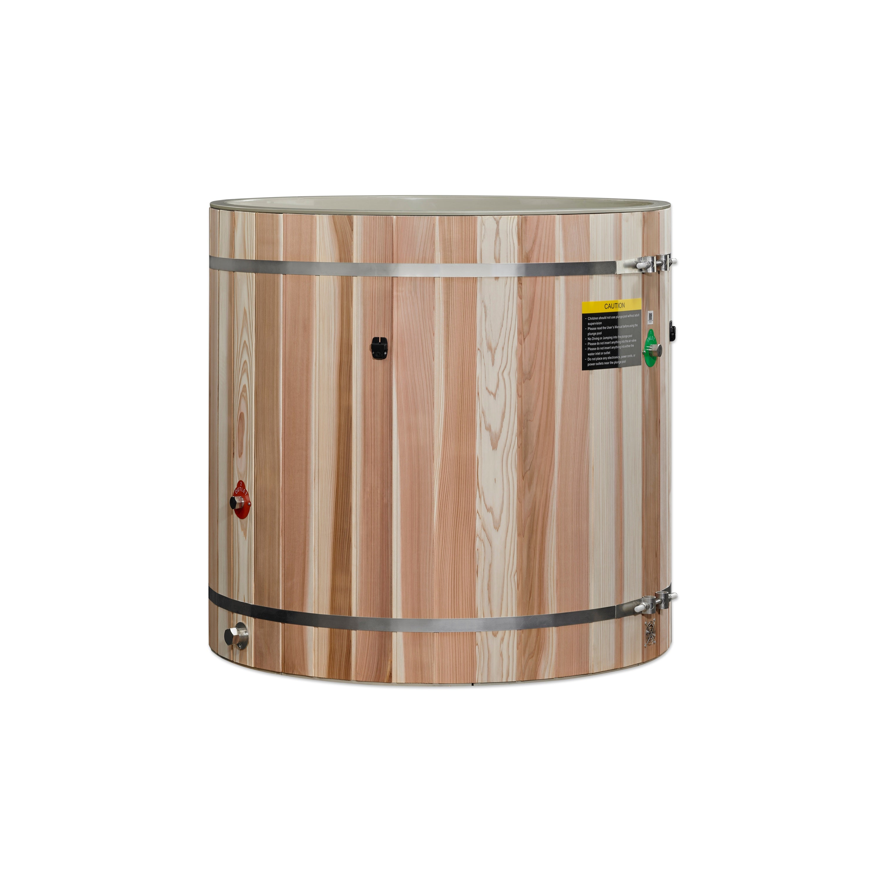 Dynamic Cold Therapy (DCT) Barrel Tub Plastic with Pacific Cedar Exterior