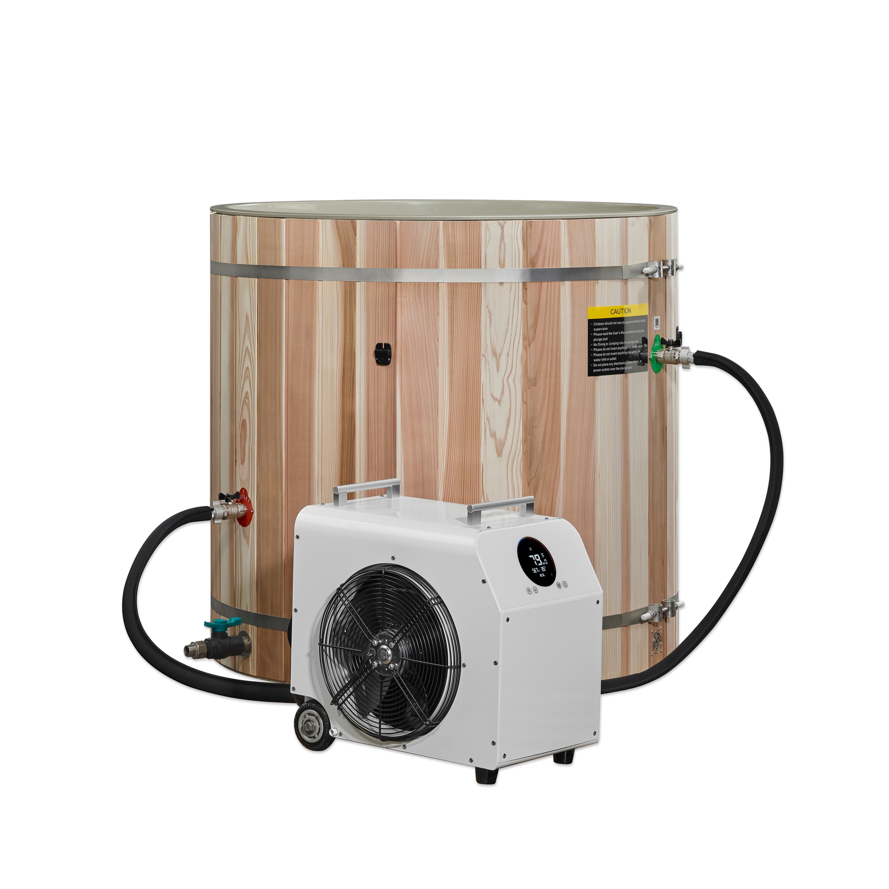 Dynamic Cold Therapy (DCT) Barrel Tub Plastic with Pacific Cedar Exterior