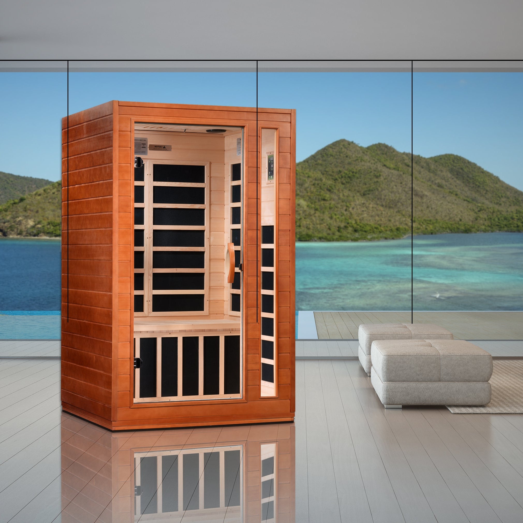 Golden Designs Dynamic "Cardoba" 2 Person Ultra Low EMF FAR IR Sauna (DYN-6203-01 Elite)