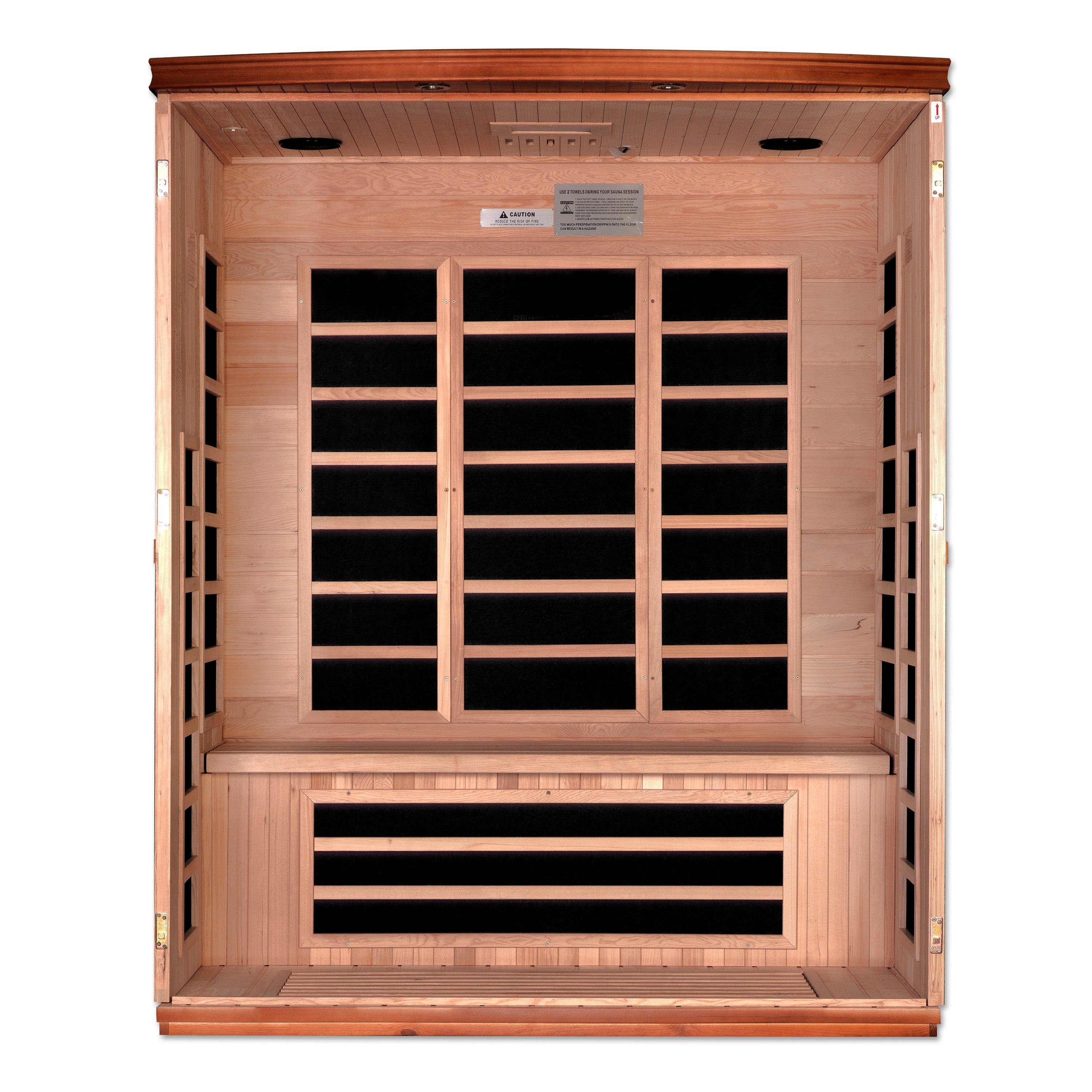 Golden Designs Dynamic "Lugano" 3-person Low EMF (Under 8MG) FAR Infrared Sauna