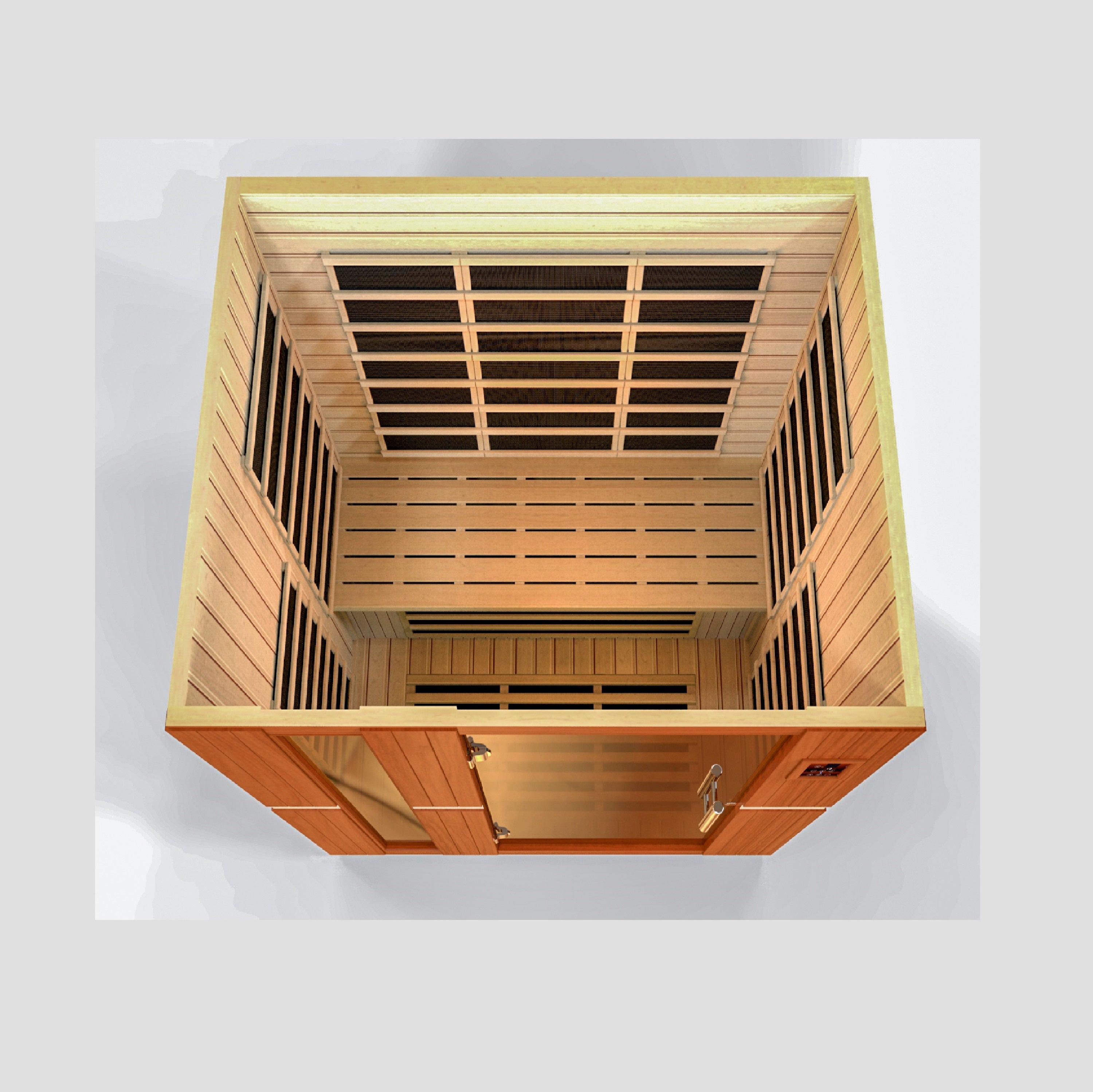 Golden Designs Dynamic "Lugano" 3-person Low EMF (Under 8MG) FAR Infrared Sauna