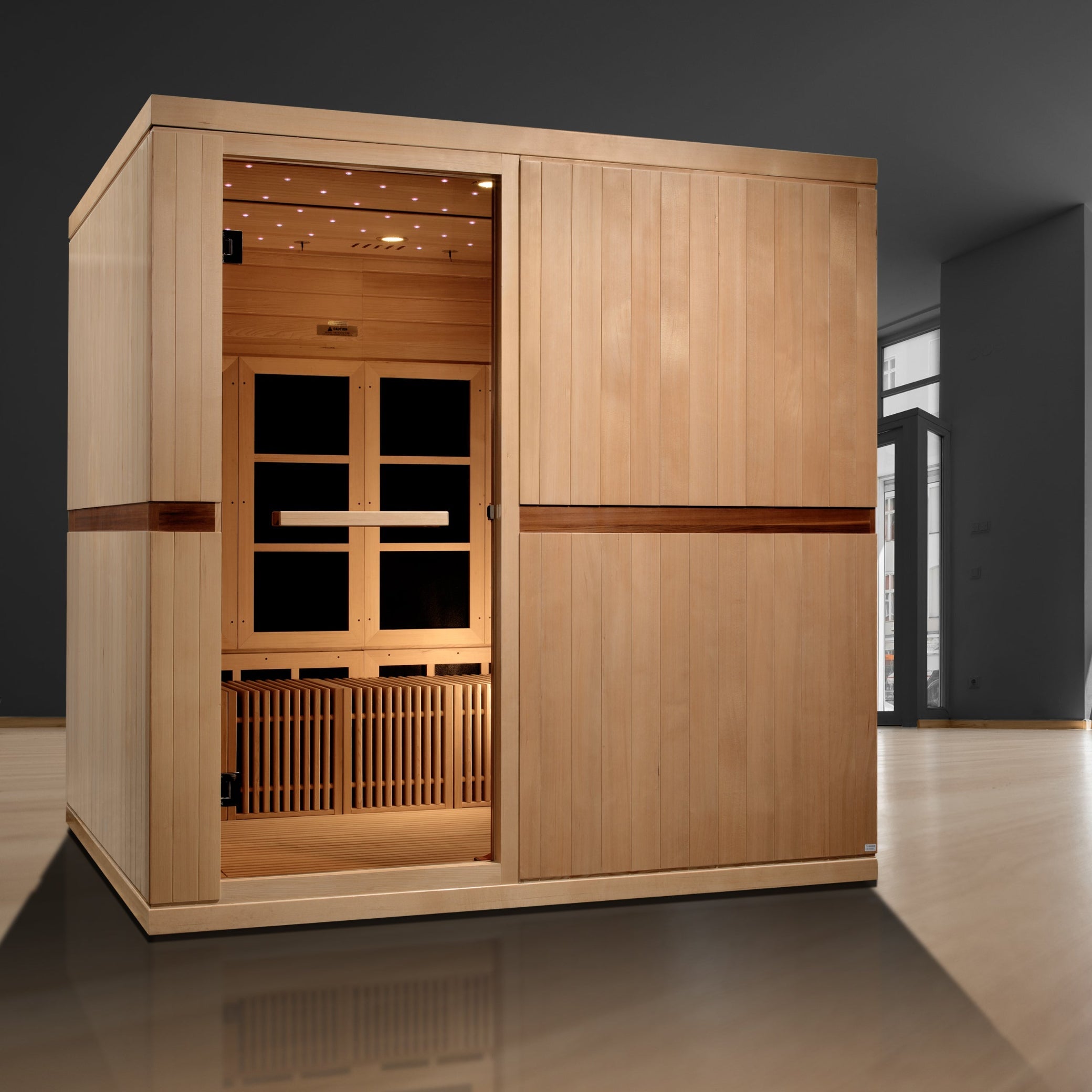 Golden Designs 2025 Catalonia 8 Person Near Zero EMF FAR IR Sauna (GDI-6880-02)