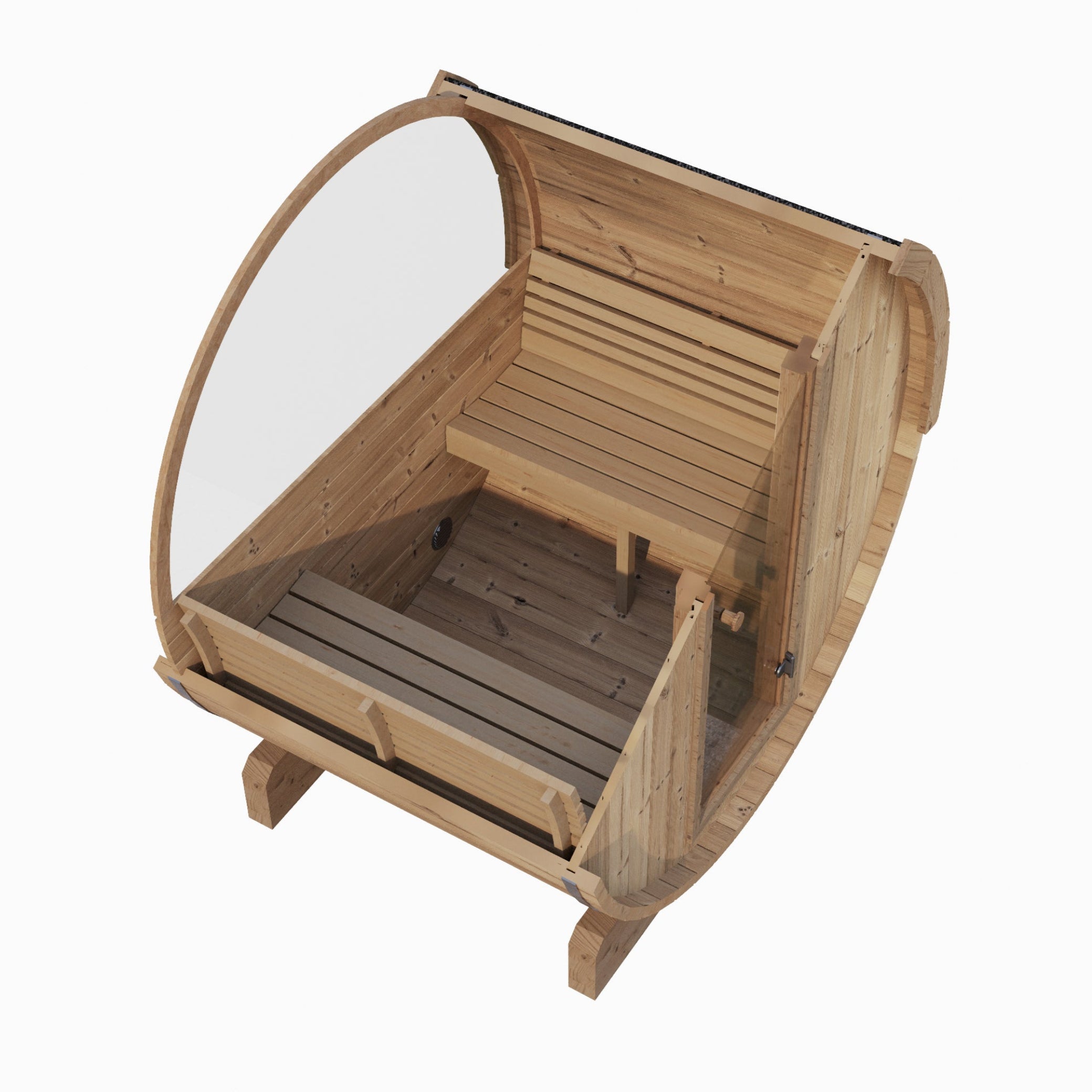 SaunaLife Model E6W 3 Person Sauna Barrel - Window
