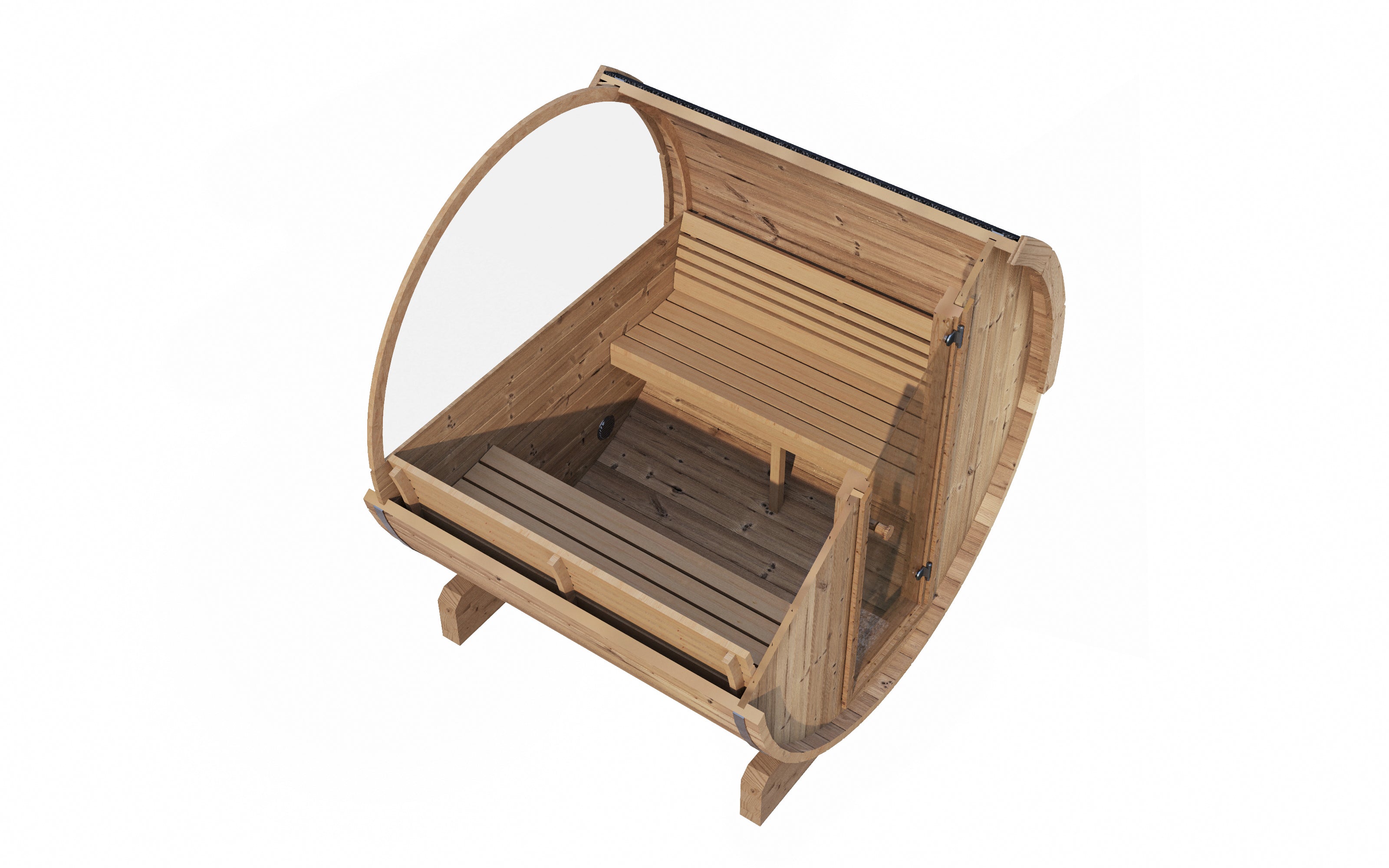 SaunaLife Model E7W 4 Person Sauna Barrel - Window