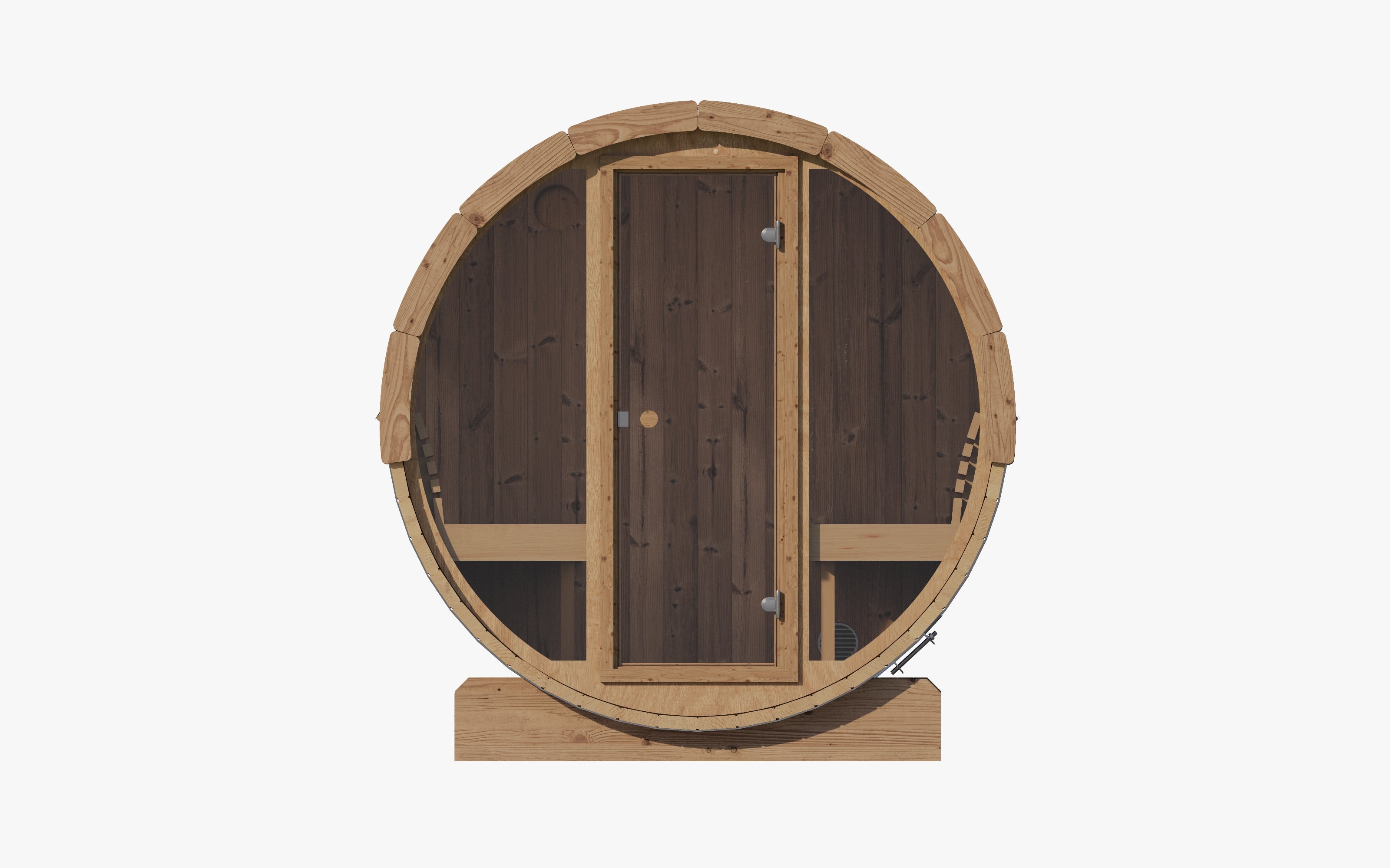 SaunaLife Model E8G 6 Person Sauna Barrel w/ Glass Front