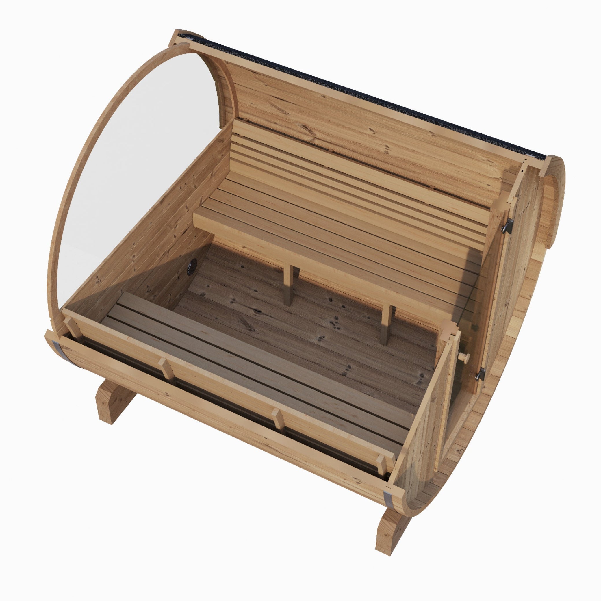 SaunaLife Model E8W 6 Person Sauna Barrel - Window