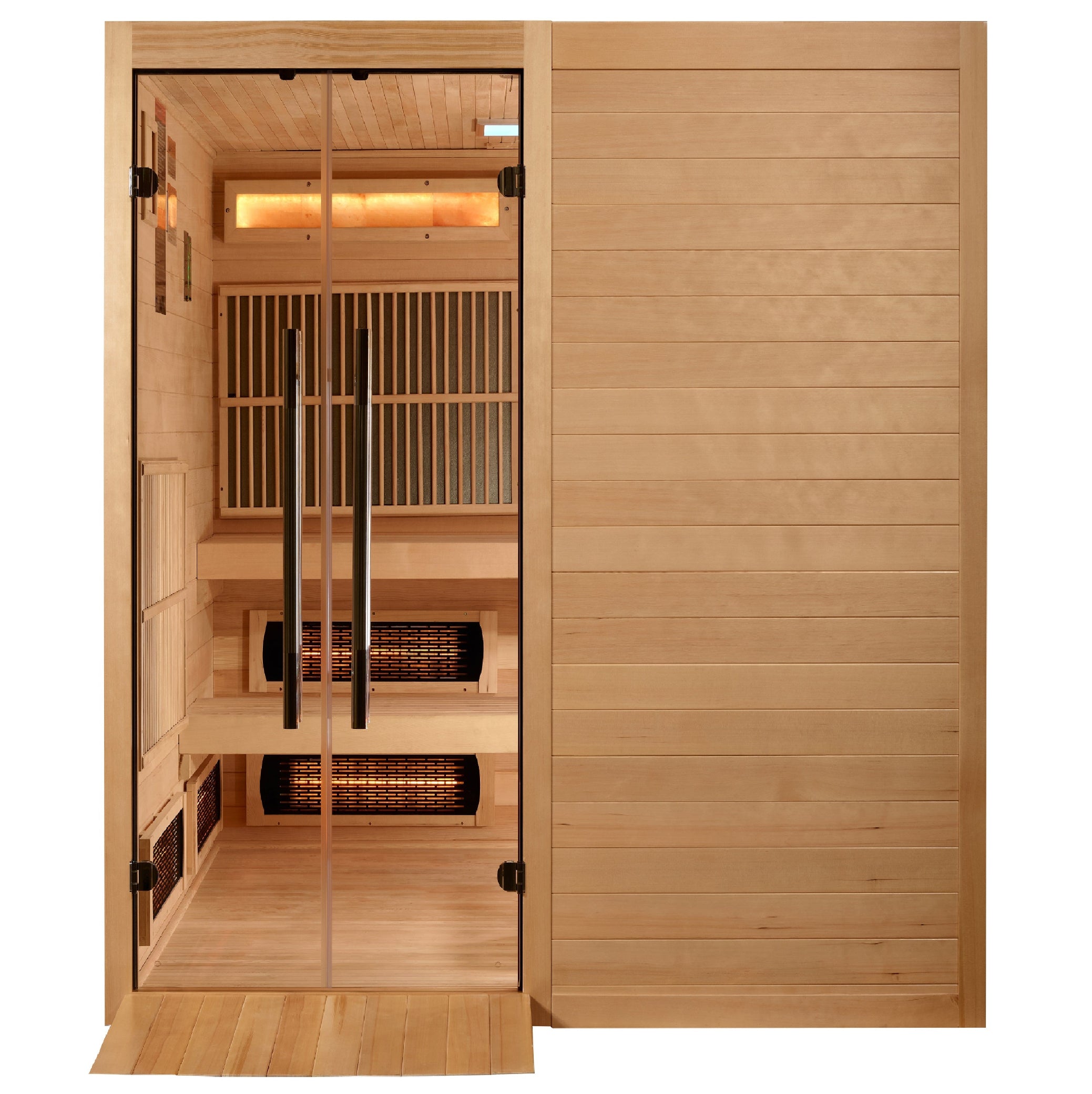Golden Designs 2025 Toledo 6 Person Hybrid Sauna (Indoor) Full Spectrum and Harvia Traditional Stove (GDI-8360-01)