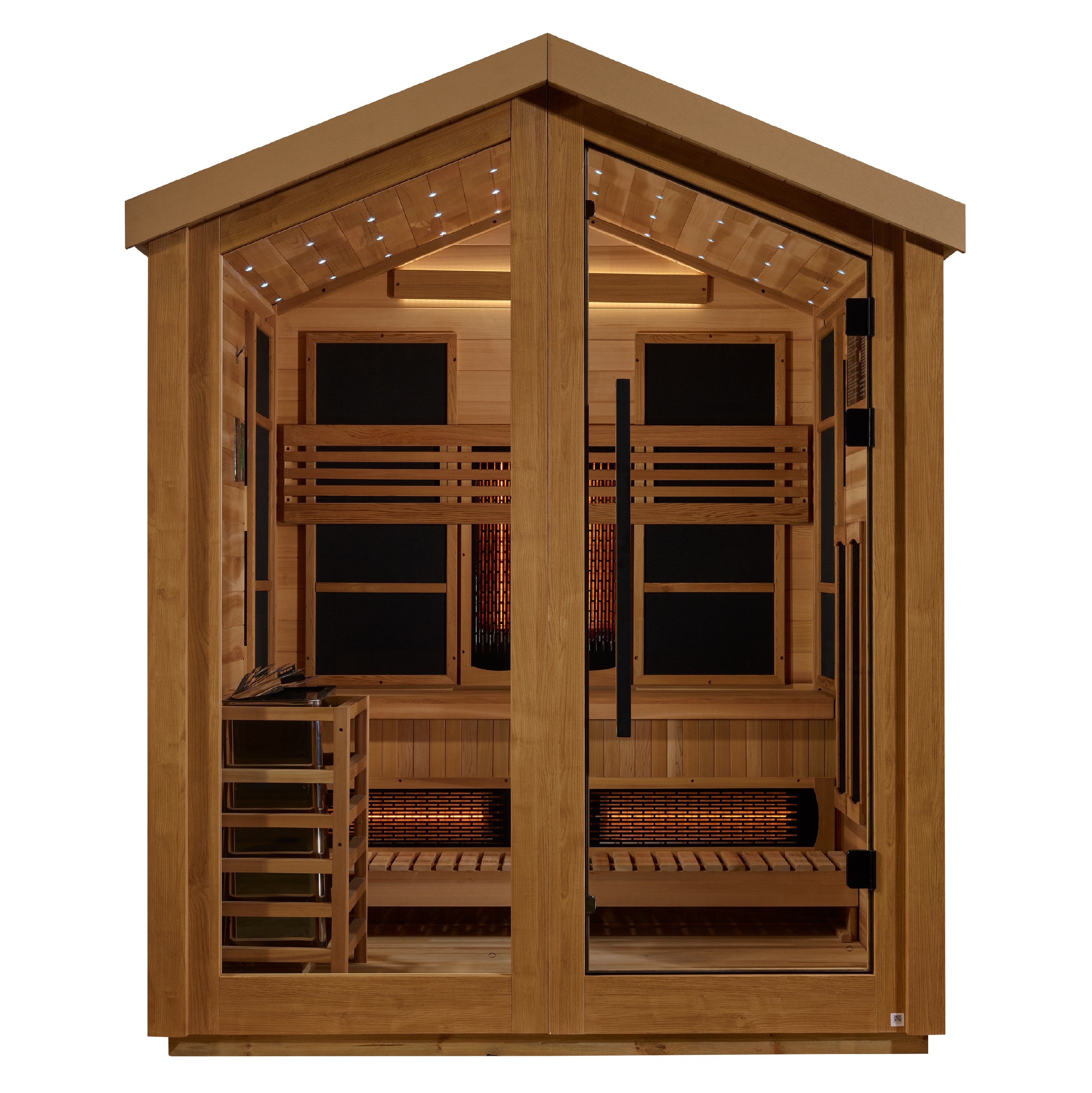 Golden Designs "Loviisa" 3-Person Hybrid PureTech™ Full Spectrum IR or Traditional Stove Outdoor Sauna