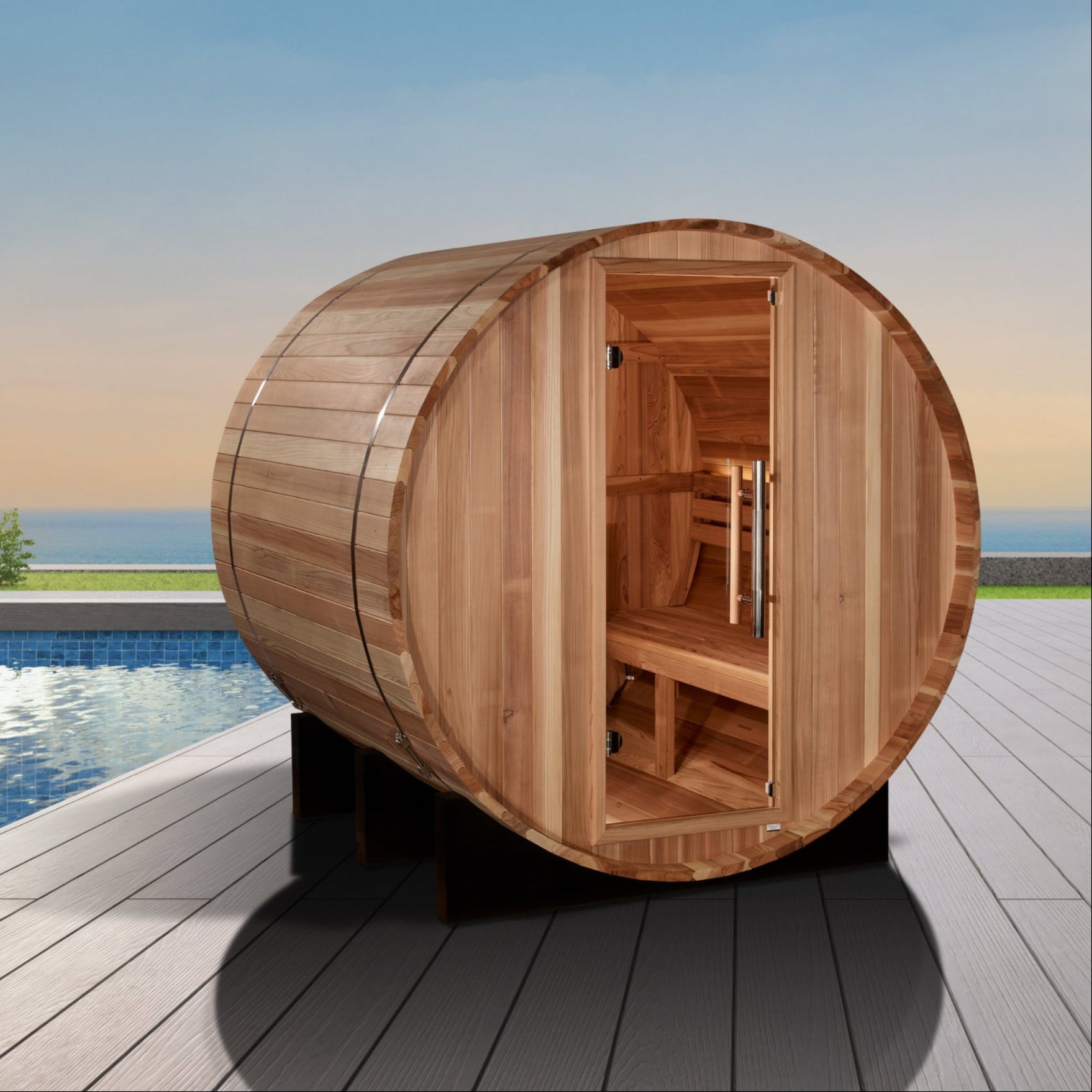 Golden Designs St. Moritz 2 Person Barrel Traditional Sauna (GDI-B002-01)