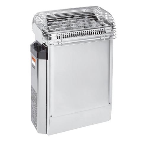 Harvia Topclass Series 6kW Stainless Steel Sauna Heater at 240V 1PH with Built-In Time and Temperature Controls