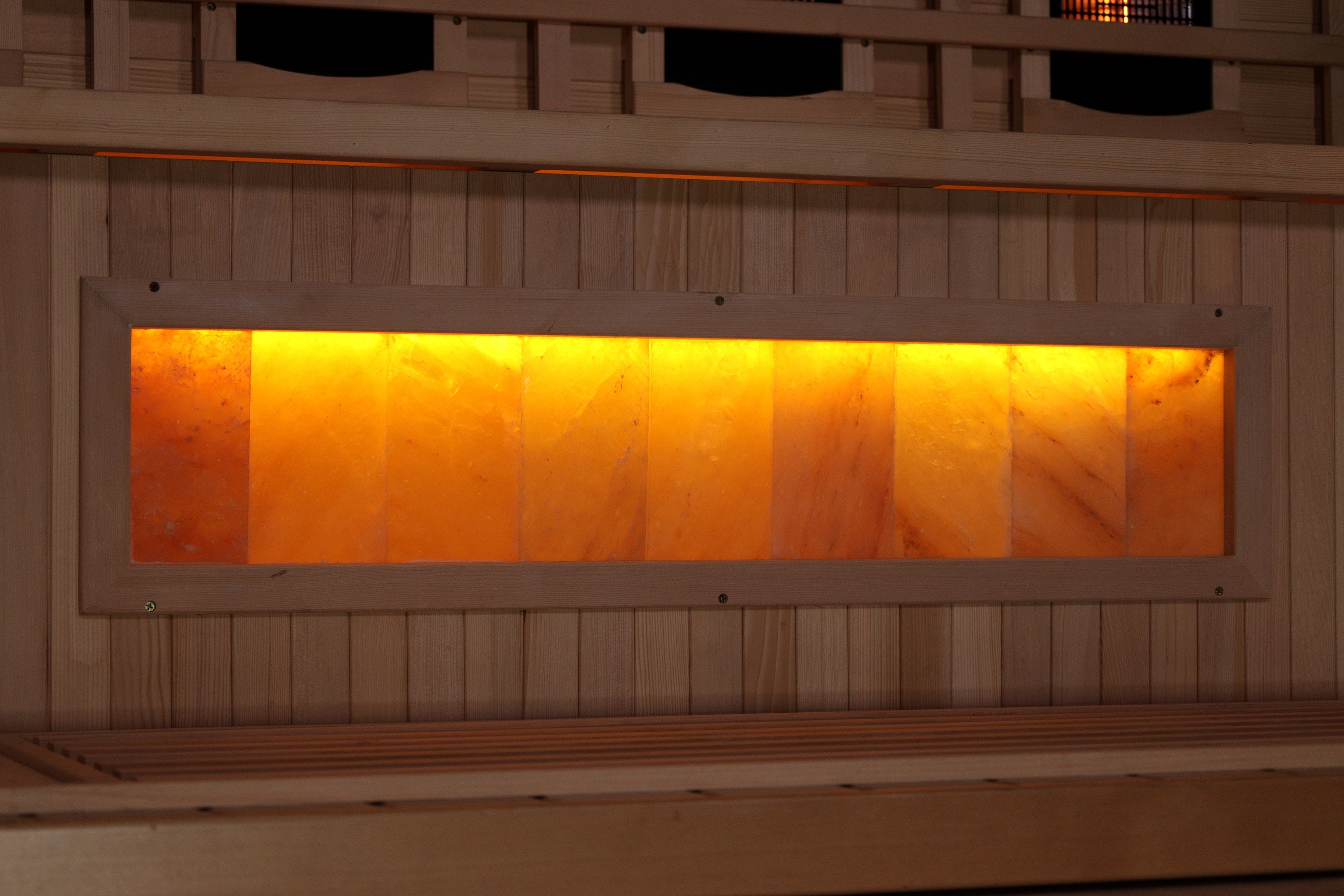 Golden Designs 3-Person Full Spectrum PureTech™ Near Zero EMF FAR Infrared Sauna with Himalayan Salt Bar