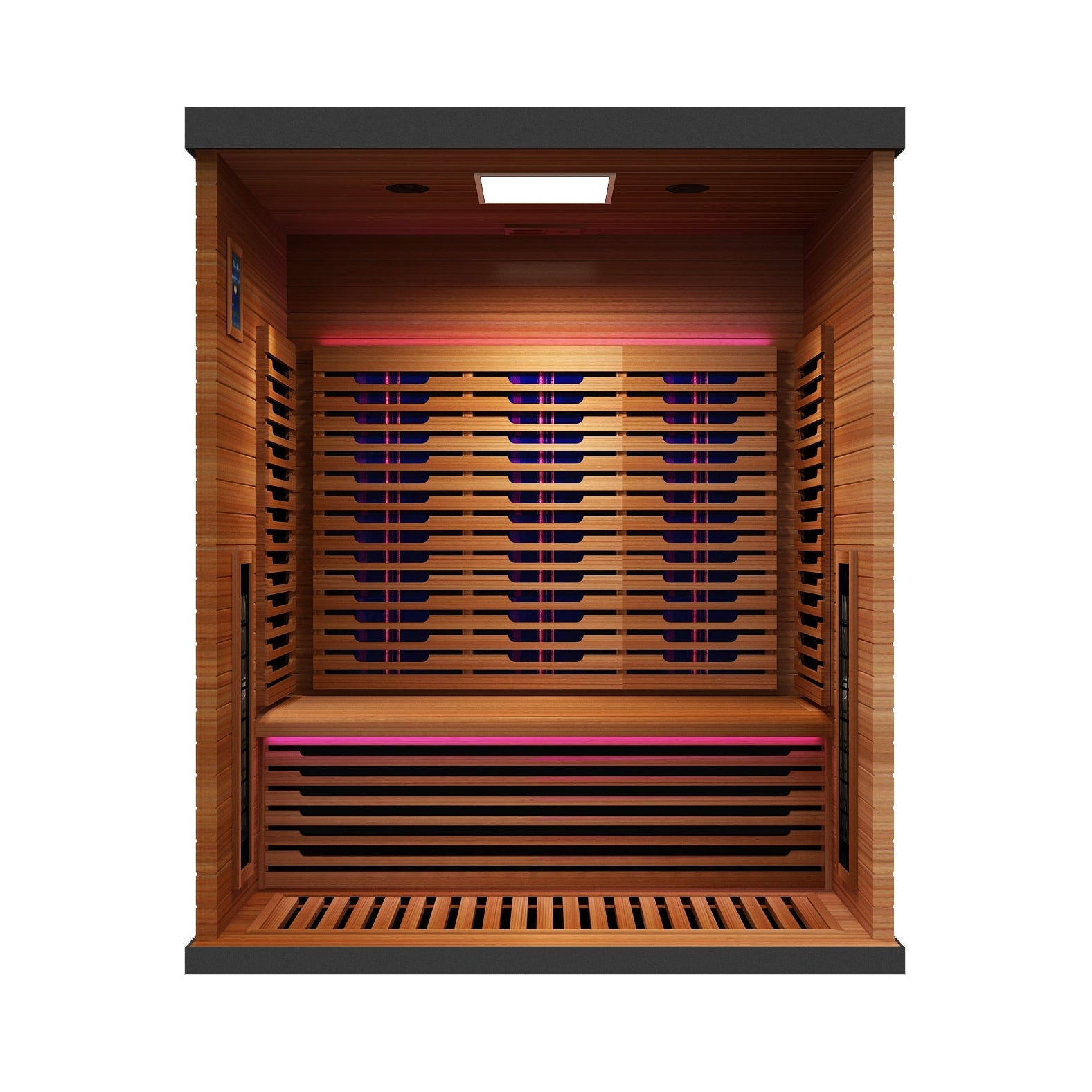 Peak Saunas Matterhorn 3-Person Full Spectrum Infrared Sauna with Built-In XL Medical-Grade Red Light Therapy & Smart WiFi App Control