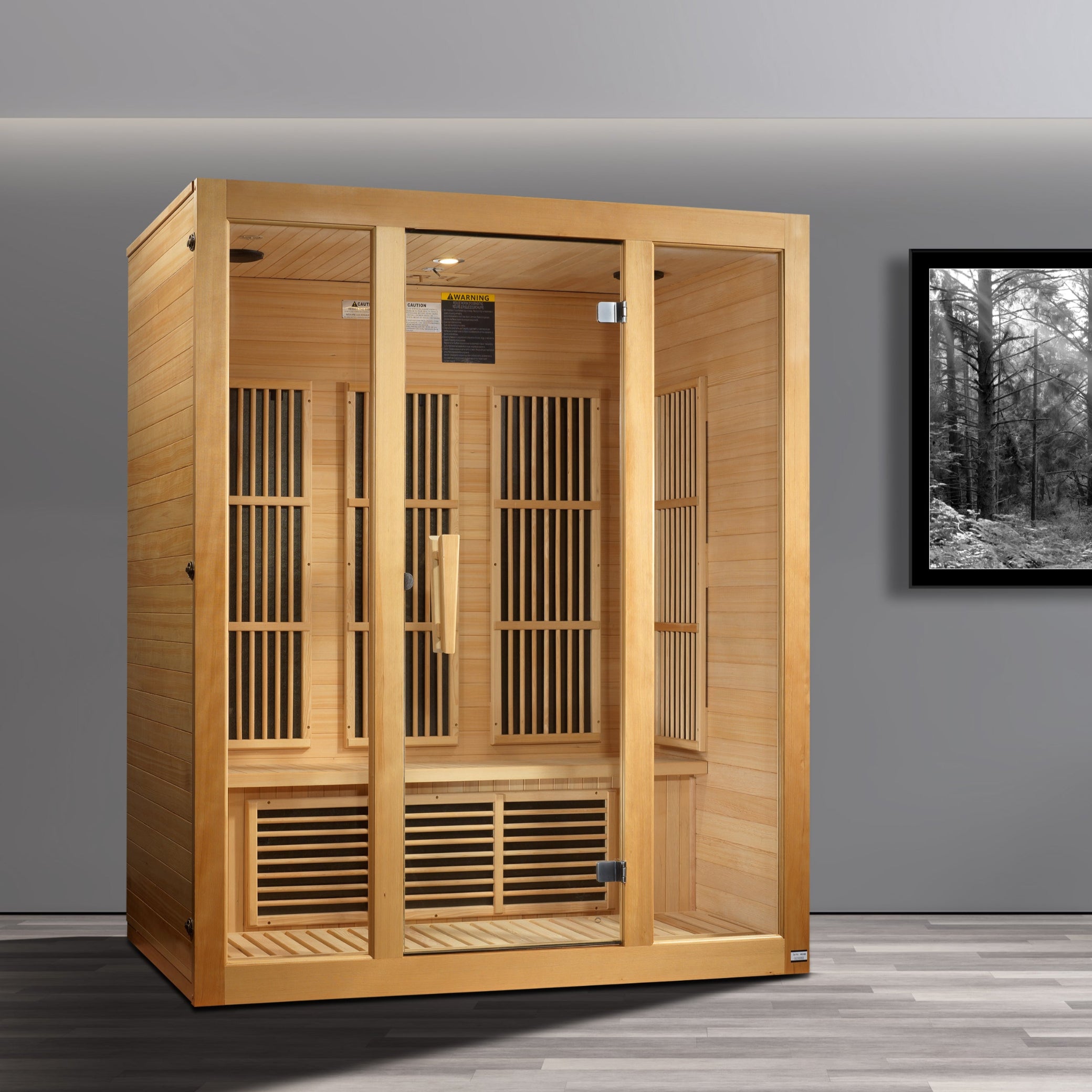 Golden Designs Maxxus Bellevue 3 Person Low EMF FAR IR Sauna (MX-J306-01)