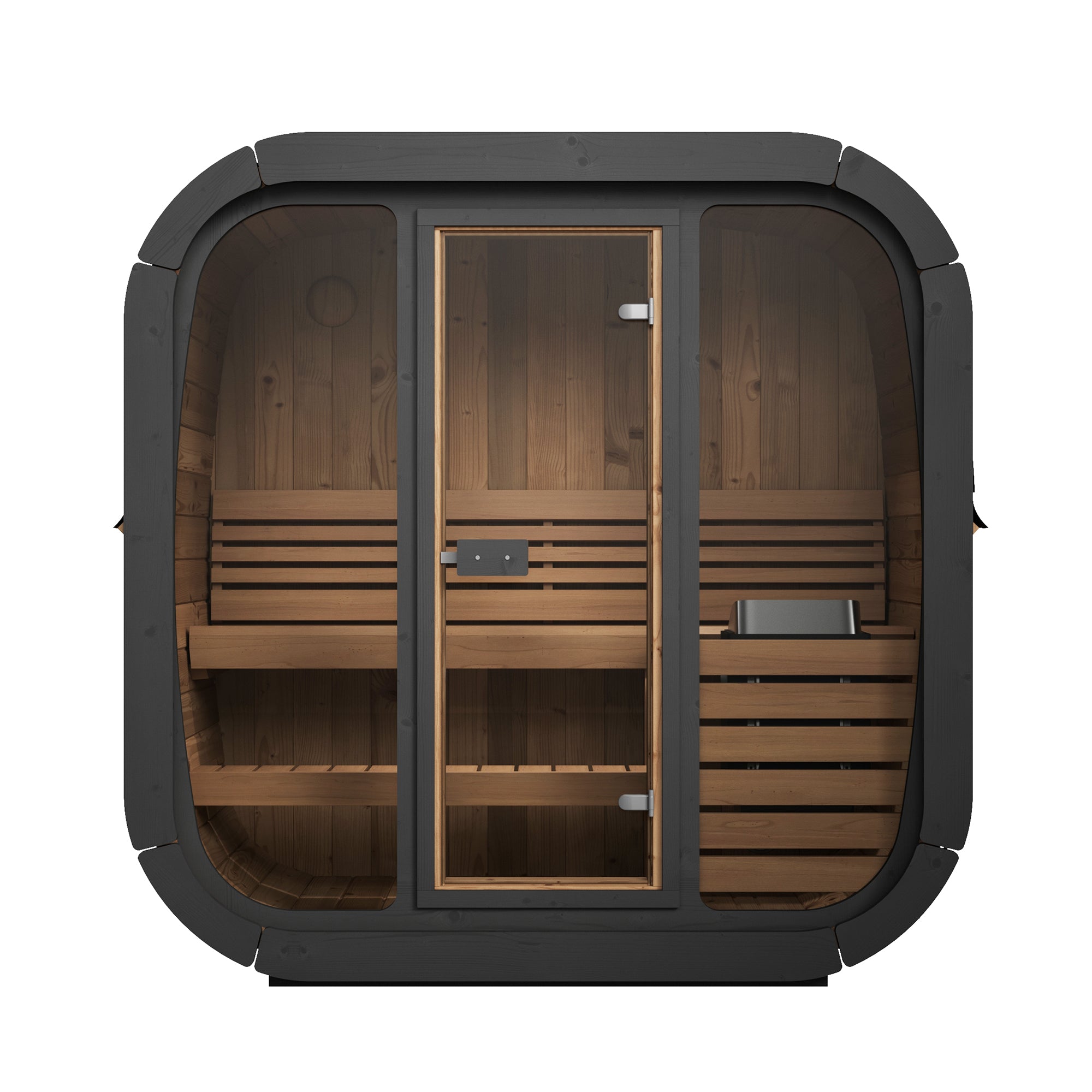 SaunaLife Model CL4G 3 Person Cube-Series Outdoor Sauna Kit