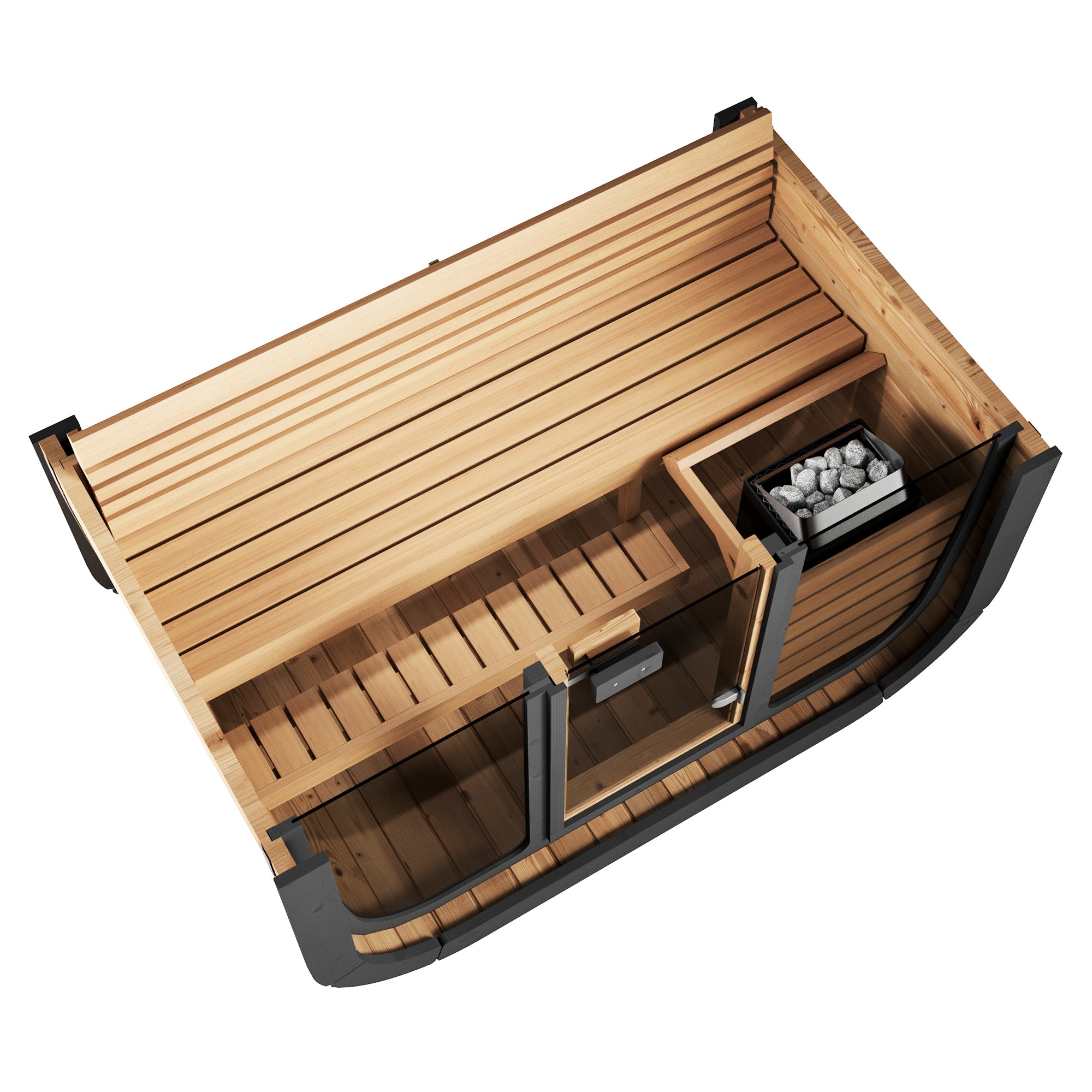 SaunaLife Model CL4G 3 Person Cube-Series Outdoor Sauna Kit