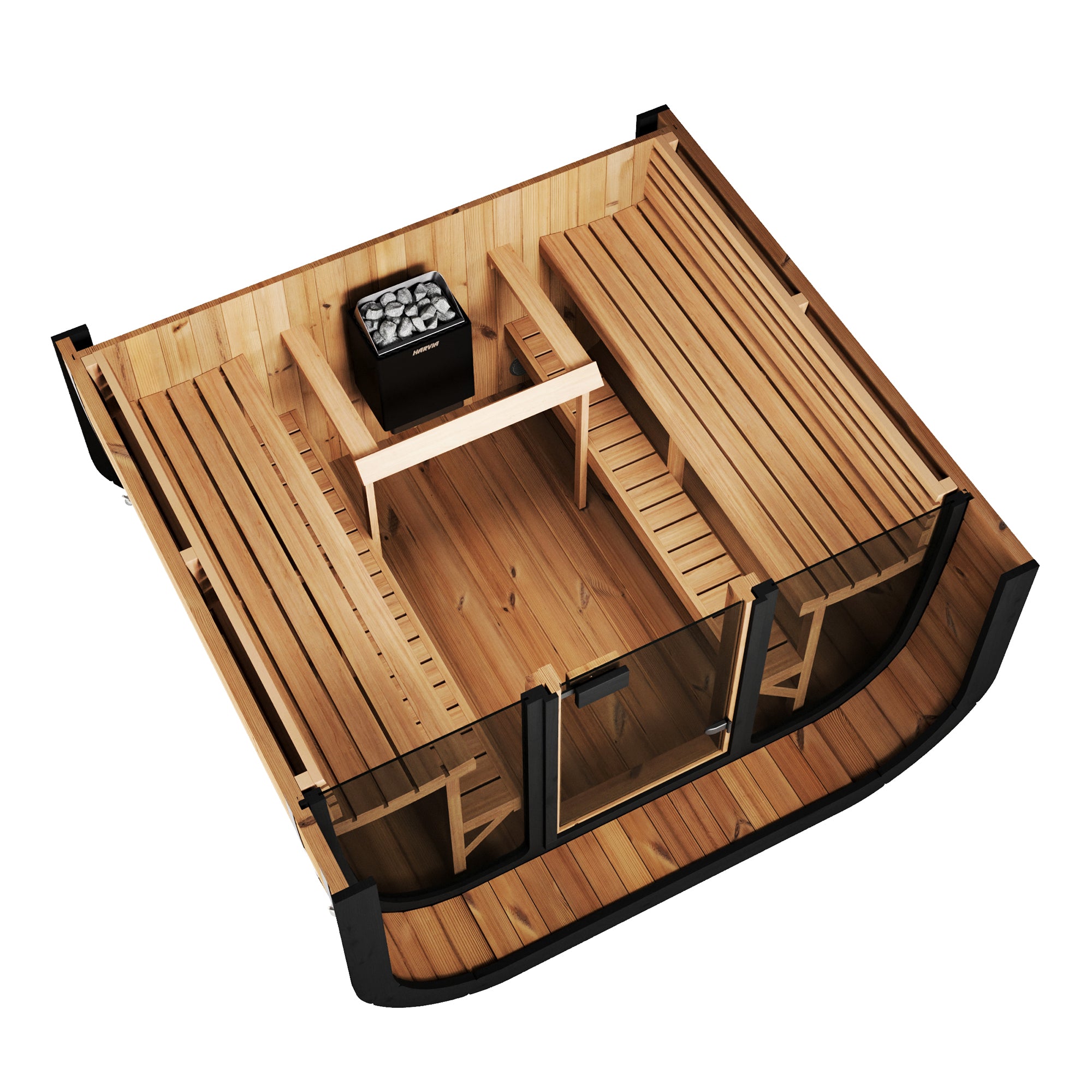 SaunaLife Model CL7G 6 Person Cube-Series Outdoor Sauna Kit