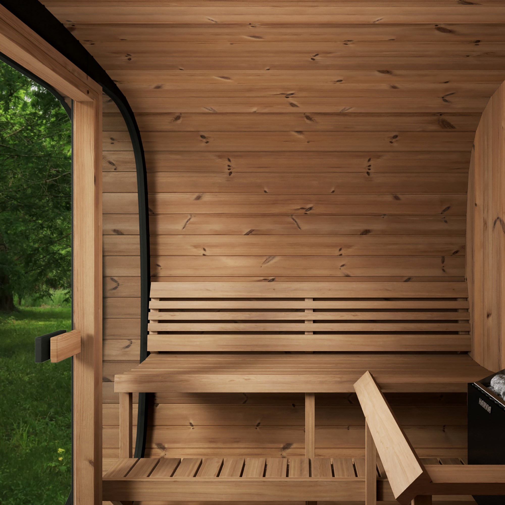 SaunaLife Model CL7G 6 Person Cube-Series Outdoor Sauna Kit