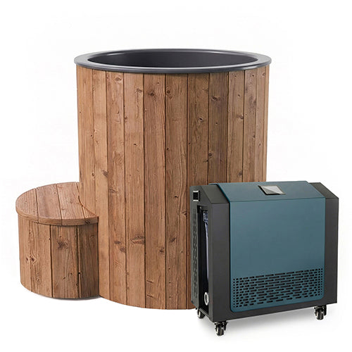 SaunaLife Model S1NC Package 1-Person Immersion Tub and Combination Water Chiller/Heater | Natural Color