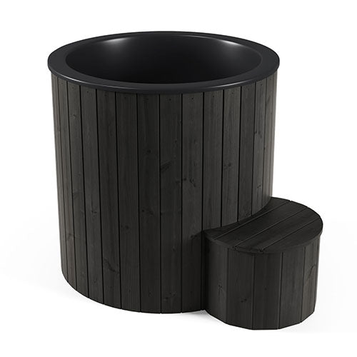 SaunaLife Model S1B Soak Series Home Cold/Hot Immersion Tub | Black Color, 1-Person