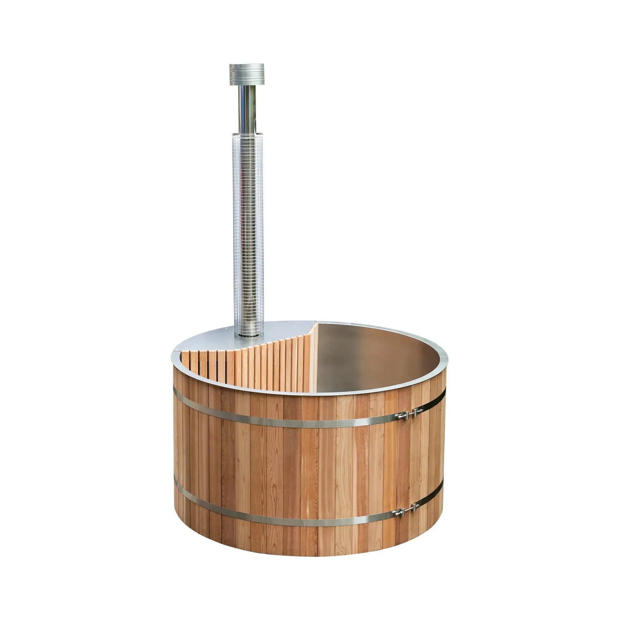 Luxury Wood-Fired Hot Tub for Backyard | Red Cedar & Spruce