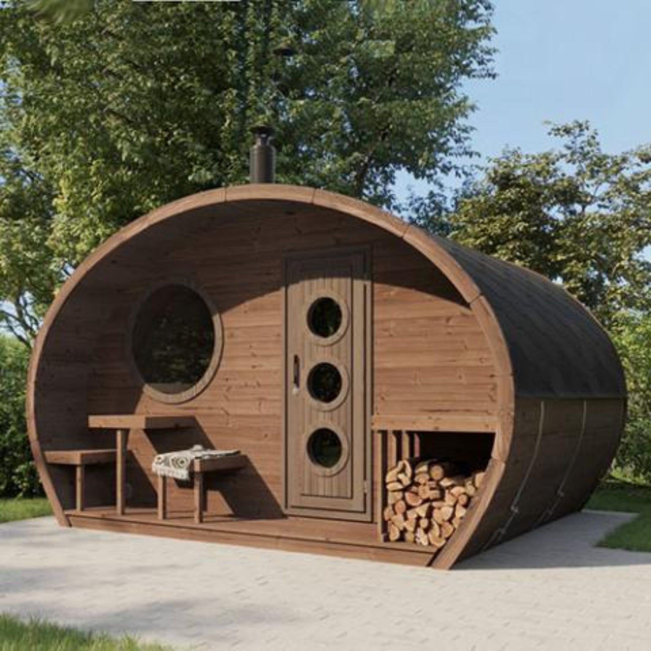 SaunaLife Model G11 8 Person Outdoor Sauna