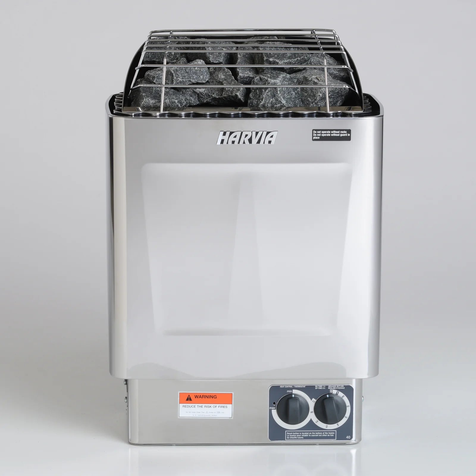Harvia KIP80B KIP Series 8kW Stainless Steel Sauna Heater, Built-In Controls, 240V / 1PH
