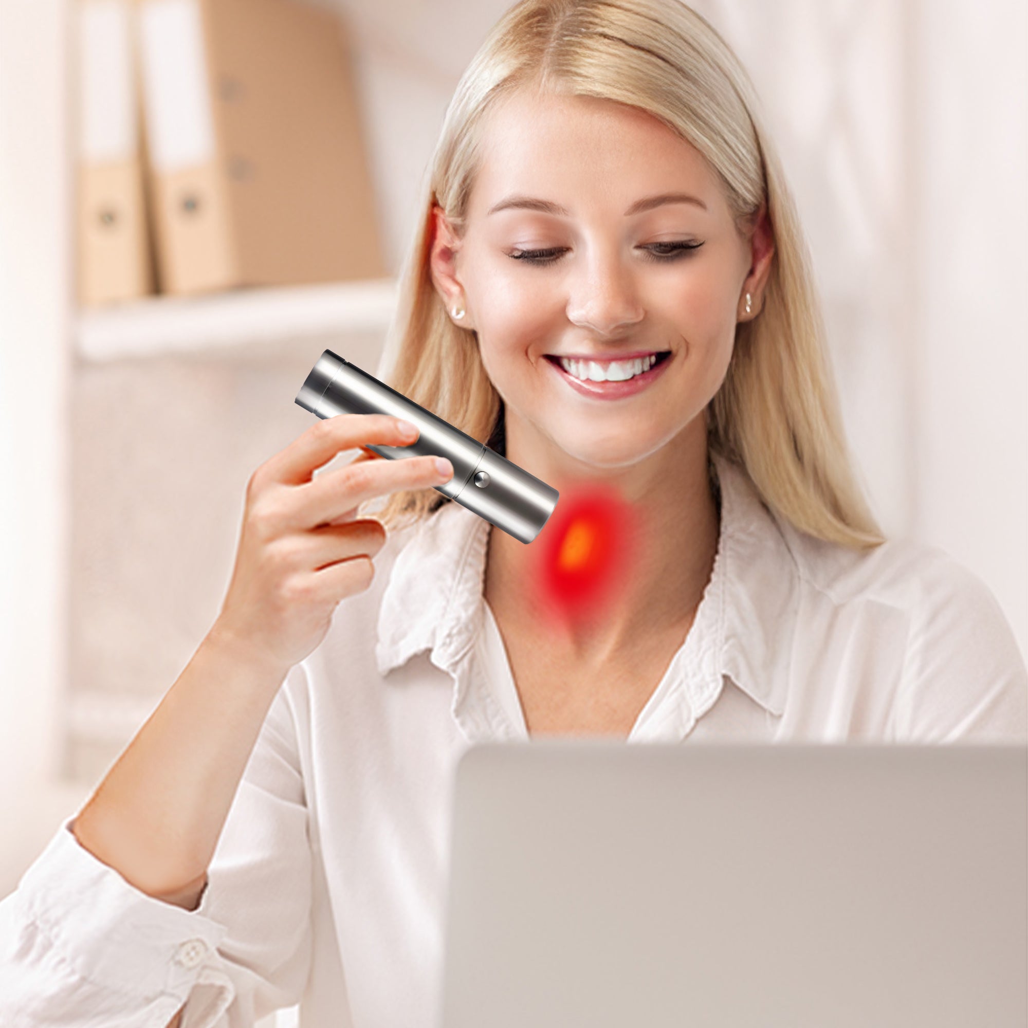 Red Light Therapy Torch with Removable Tip
