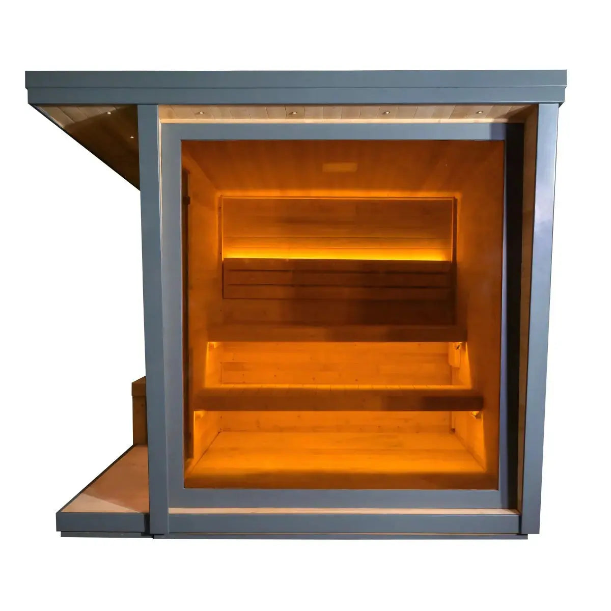 Anyi-5 Square Sauna – Carbonized Spruce Wood | 4-6-Person Home & Indoor Wellness