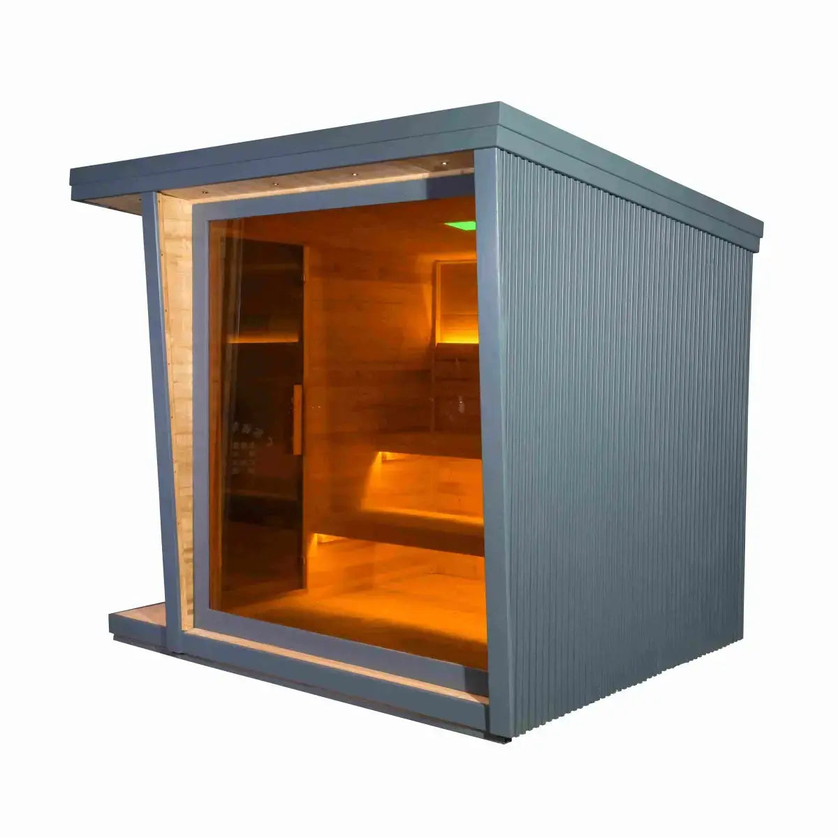 Anyi-5 Square Sauna – Carbonized Spruce Wood | 4-6-Person Home & Indoor Wellness