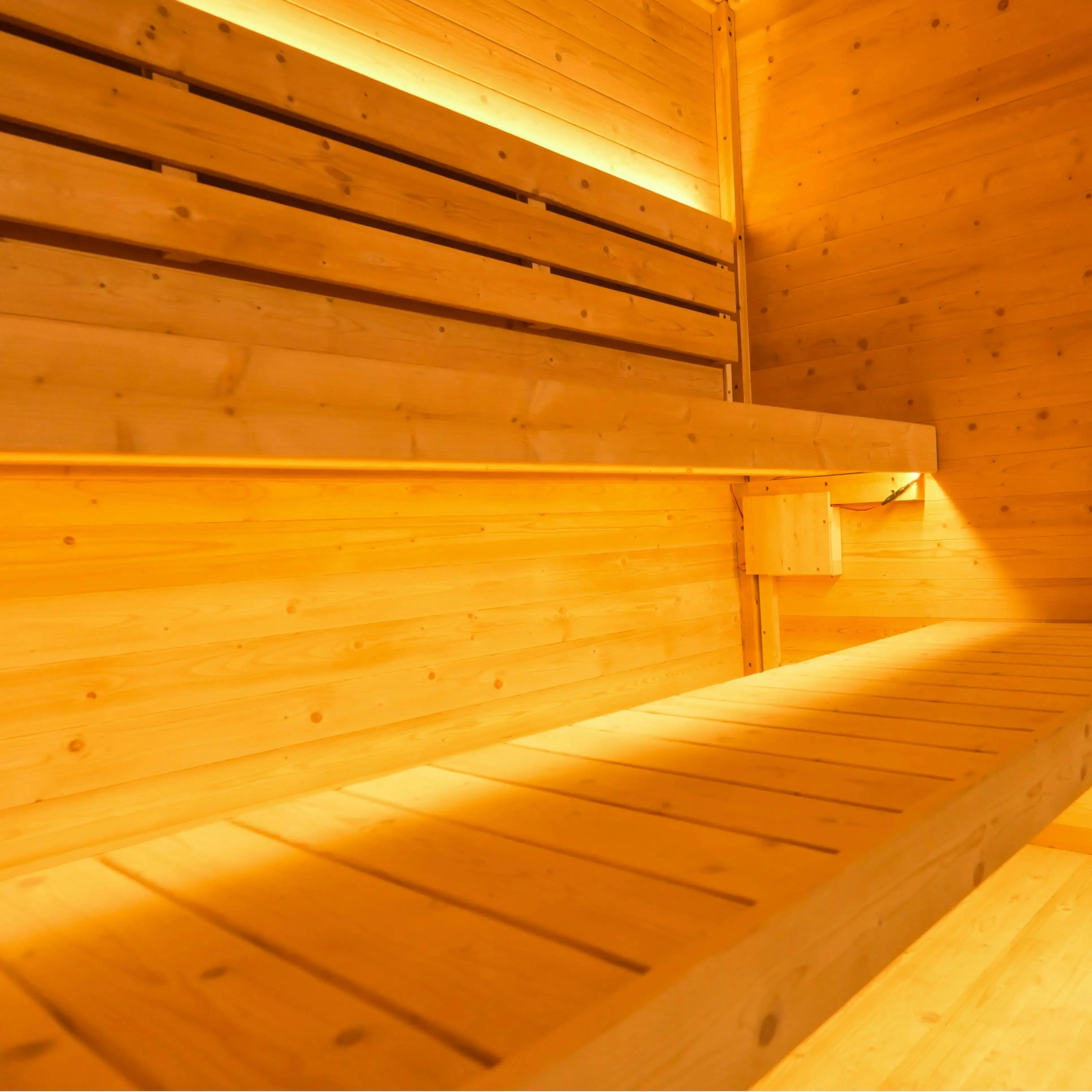 Anyi-5 Square Sauna – Carbonized Spruce Wood | 4-6-Person Home & Indoor Wellness