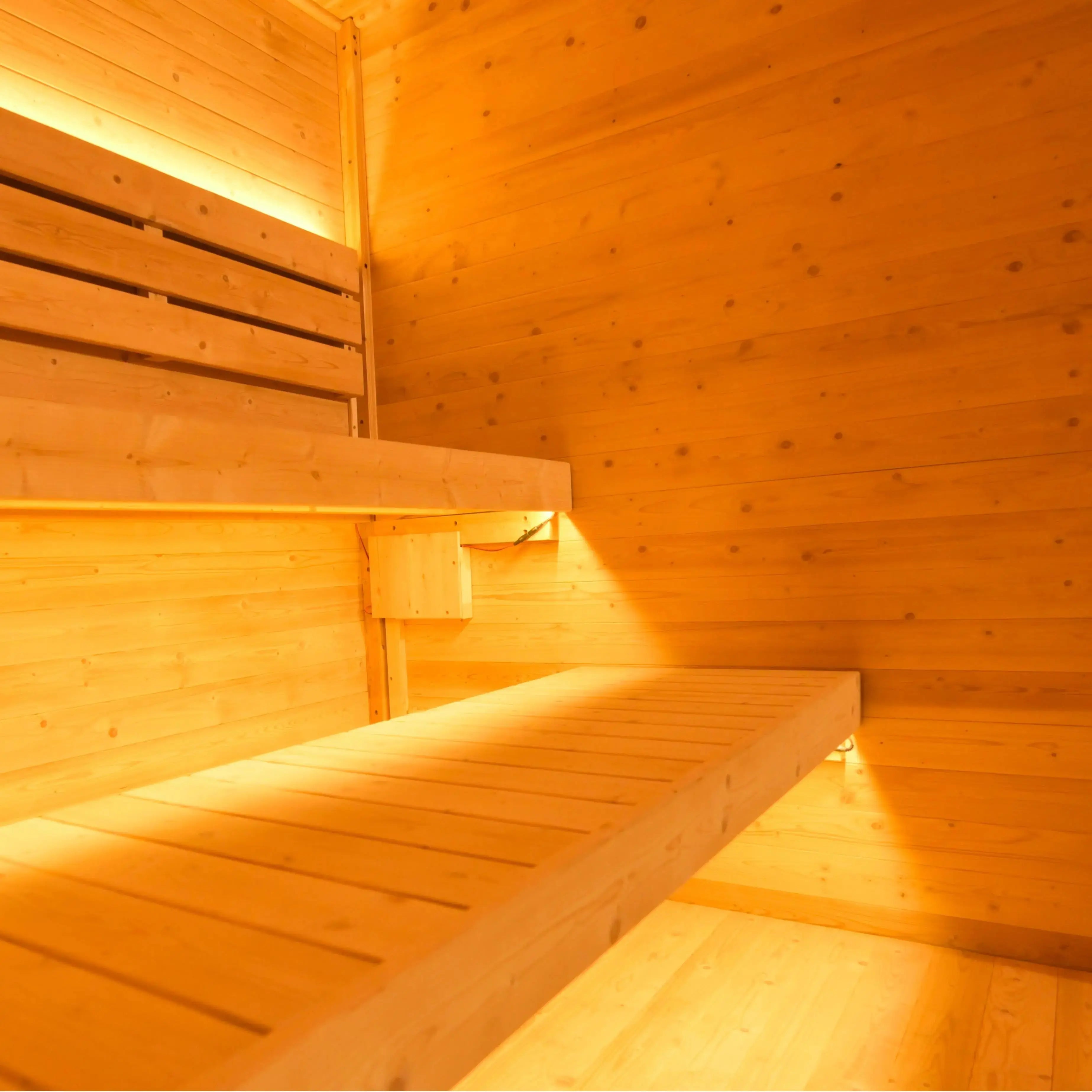 Anyi-5 Square Sauna – Carbonized Spruce Wood | 4-6-Person Home & Indoor Wellness