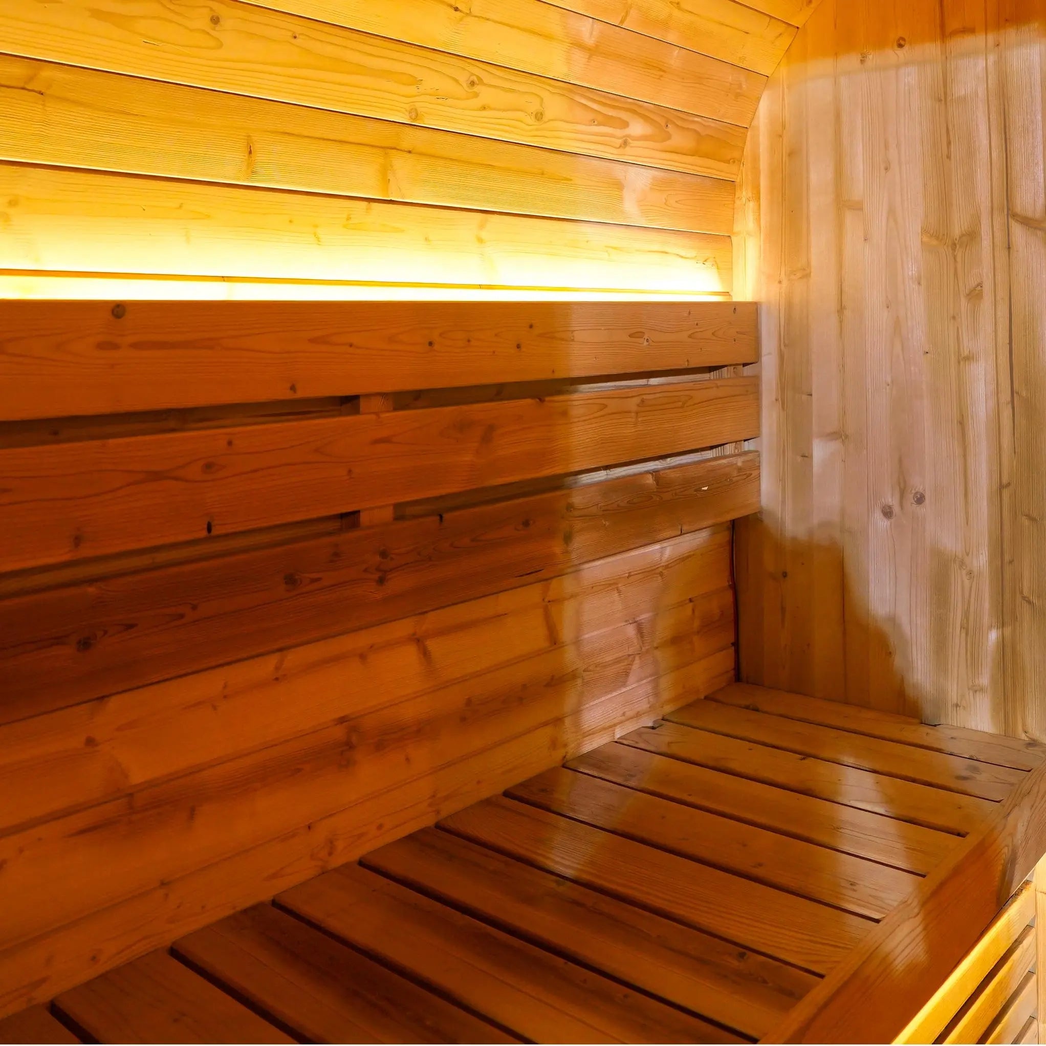 Anyi-7  Square Outdoor Sauna – Carbonized Spruce Wood | 3~4 Person Traditional Steam