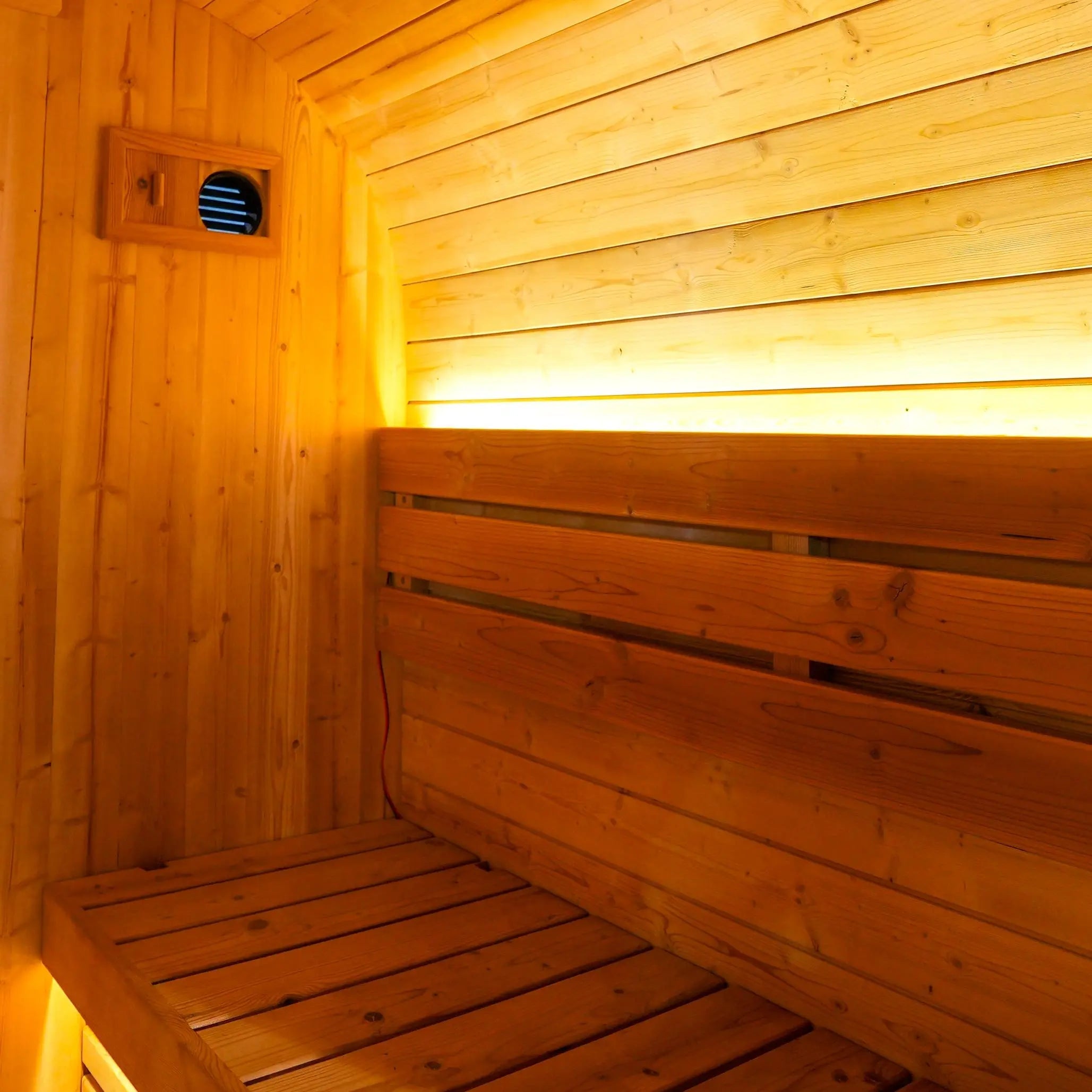 Anyi-7  Square Outdoor Sauna – Carbonized Spruce Wood | 3~4 Person Traditional Steam