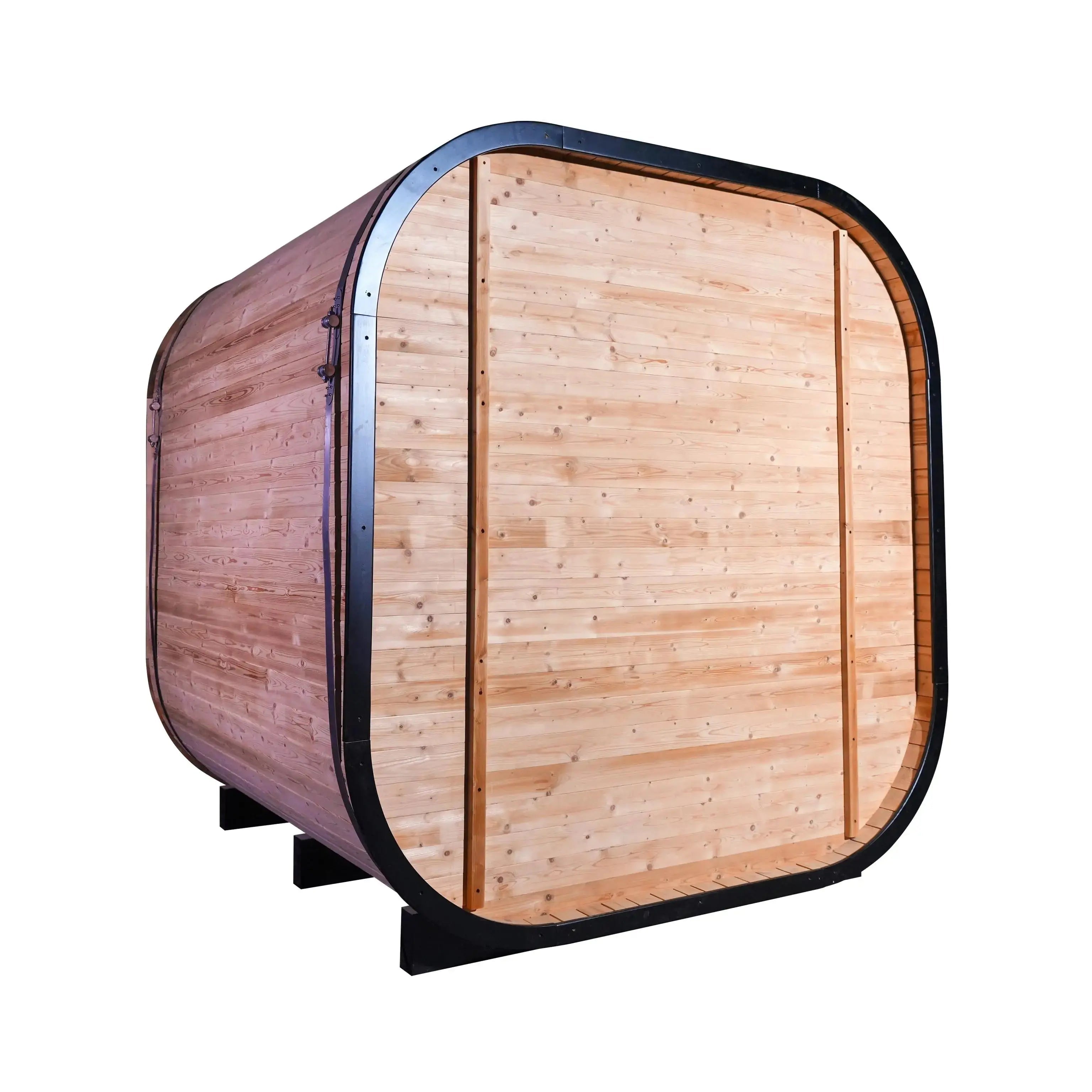Anyi-9 Square Infrared Sauna – Carbonized Spruce