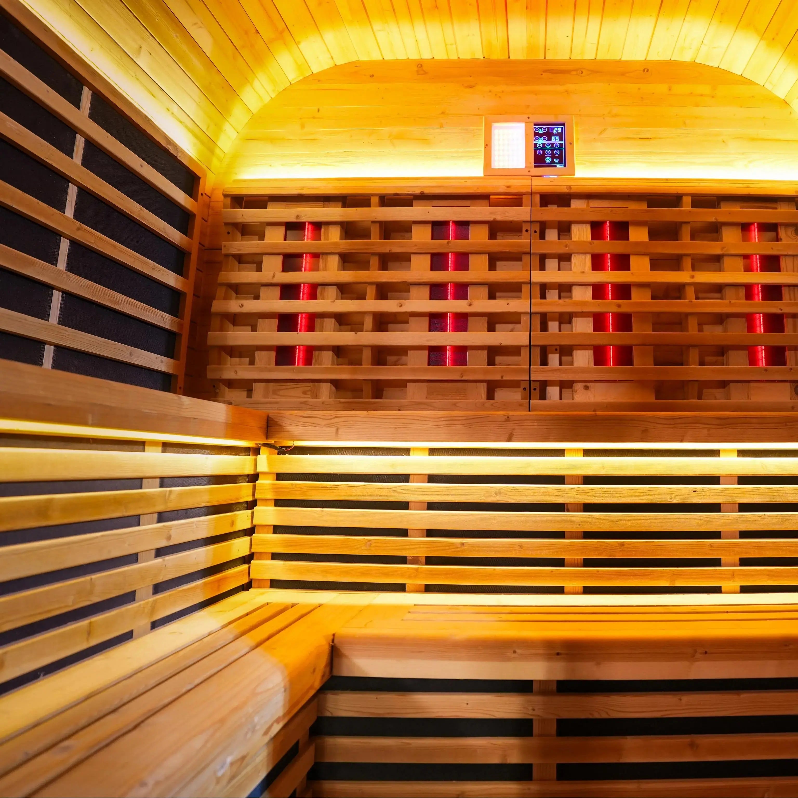 Anyi-9 Square Infrared Sauna – Carbonized Spruce
