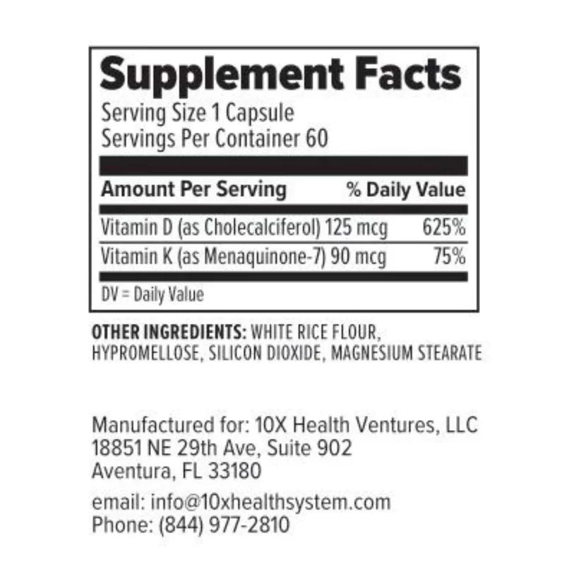 10X Health D3+K2 Supplement