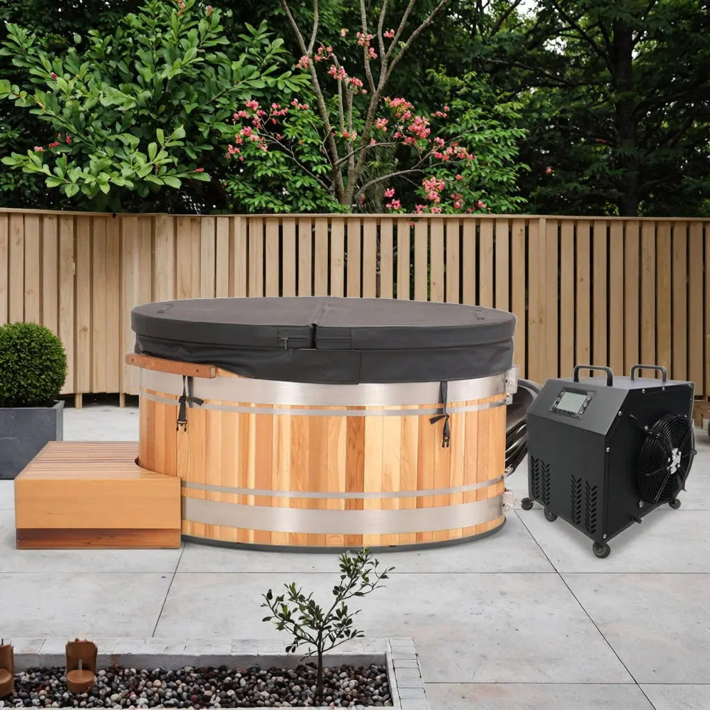 ICE TUB – Large Oval Cold Plunge Tub for Recovery & Wellness (Red Cedar)