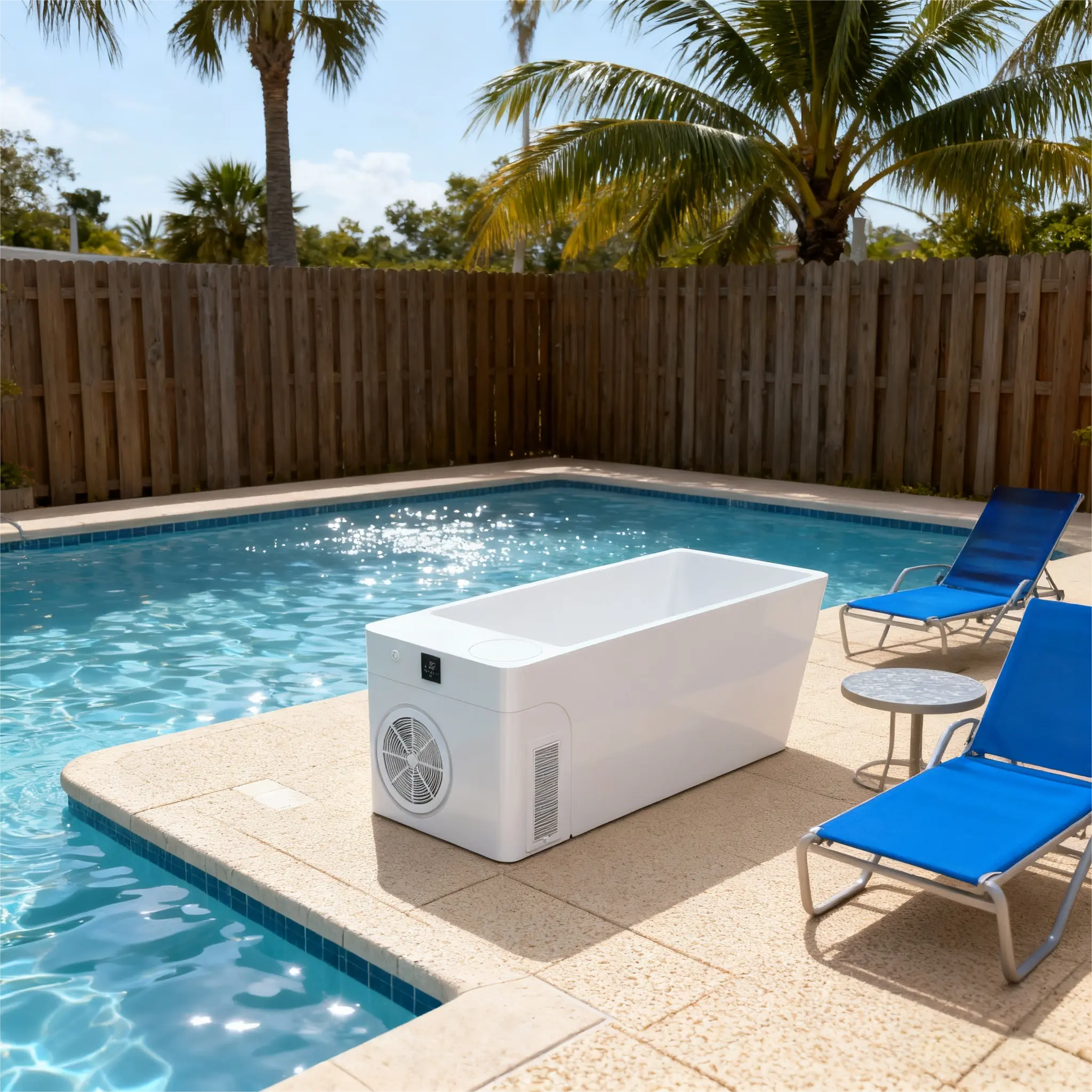 Anyi Acrylic ICE TUB – Single Person Cold Plunge Tub with Ice Bath Chiller for Recovery & Wellness