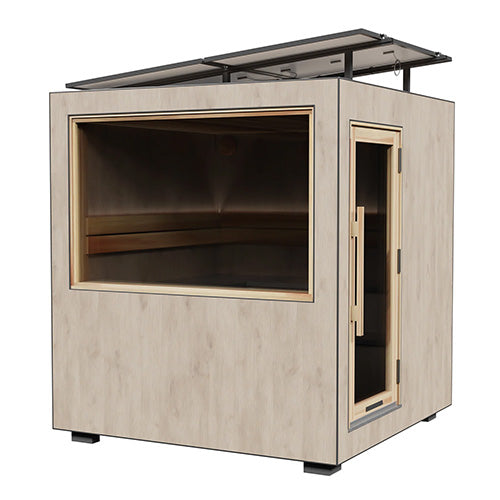 ThermaSol Solaris Sauna Cabin | Medium Solar Powered Sauna Cabin | Includes: KIP 3kW, CX170, Solar Panels, Battery/Power Kit