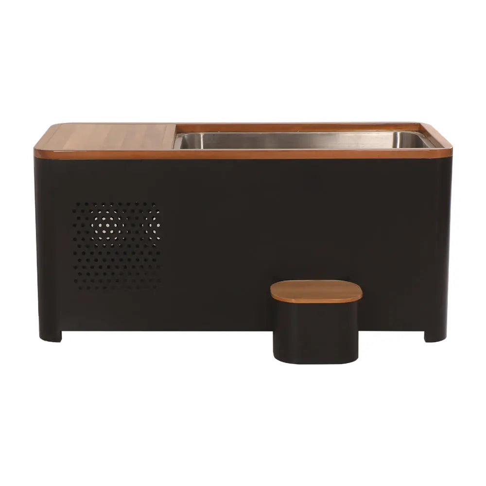 Black Rectangular Ice Tub – Outdoor Cold Plunge Recovery Bath