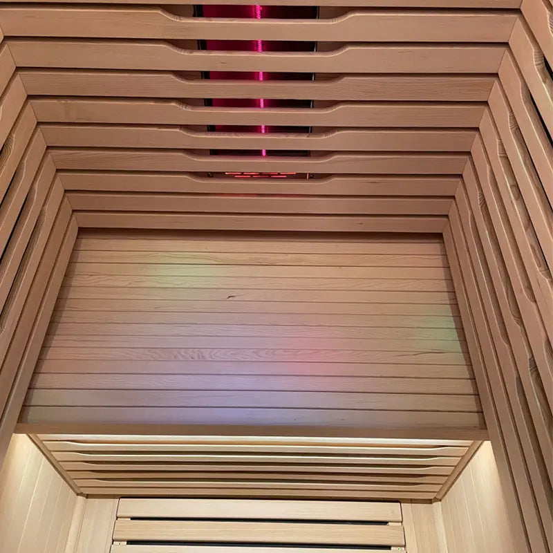 1-Person Infrared Sauna – Compact Home Sauna Cabin with Oxygen Ionizer & Color Therapy Lights