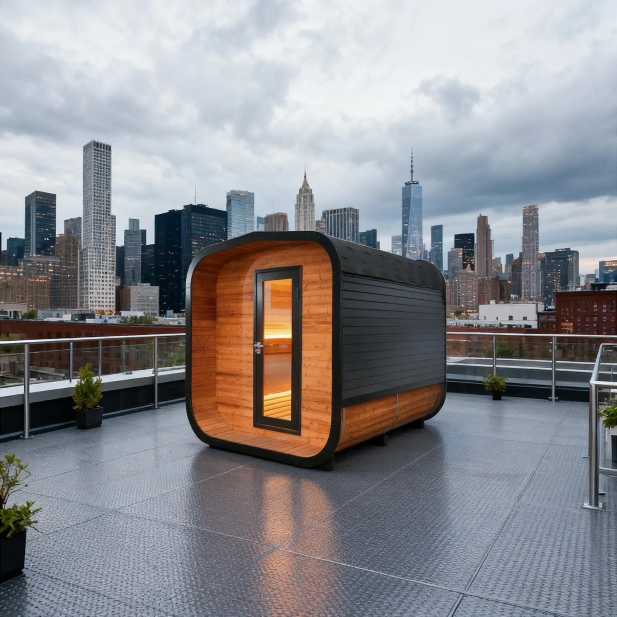 6 - Person Square Traditional Steam Sauna: A Haven of Relaxation and Wellness