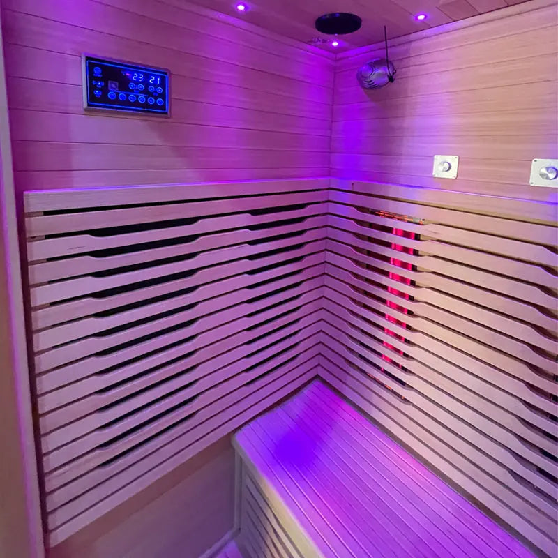 Far Infrared Sauna – Premium 1–2 Person Home Wellness Cabin with Chromotherapy & Oxygen Ionizer