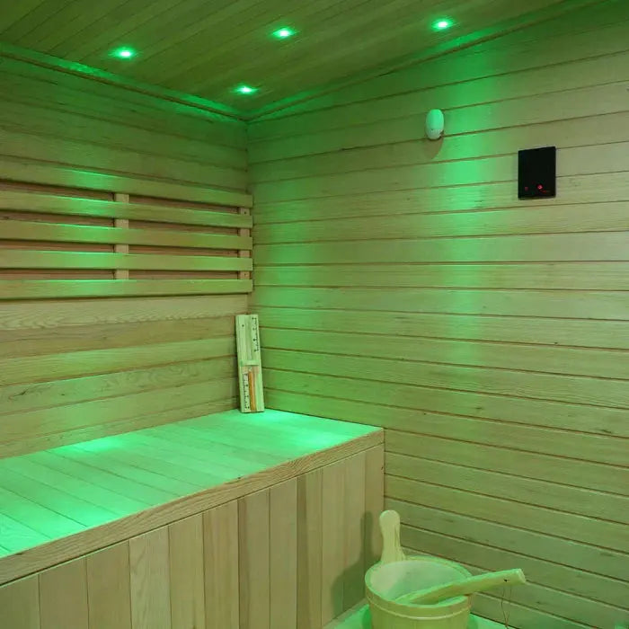 Outdoor Black Square Sauna – Traditional Steam Sauna (2–8 Person Multiple Sizes), 6kW Heater, Outdoor Home Spa
