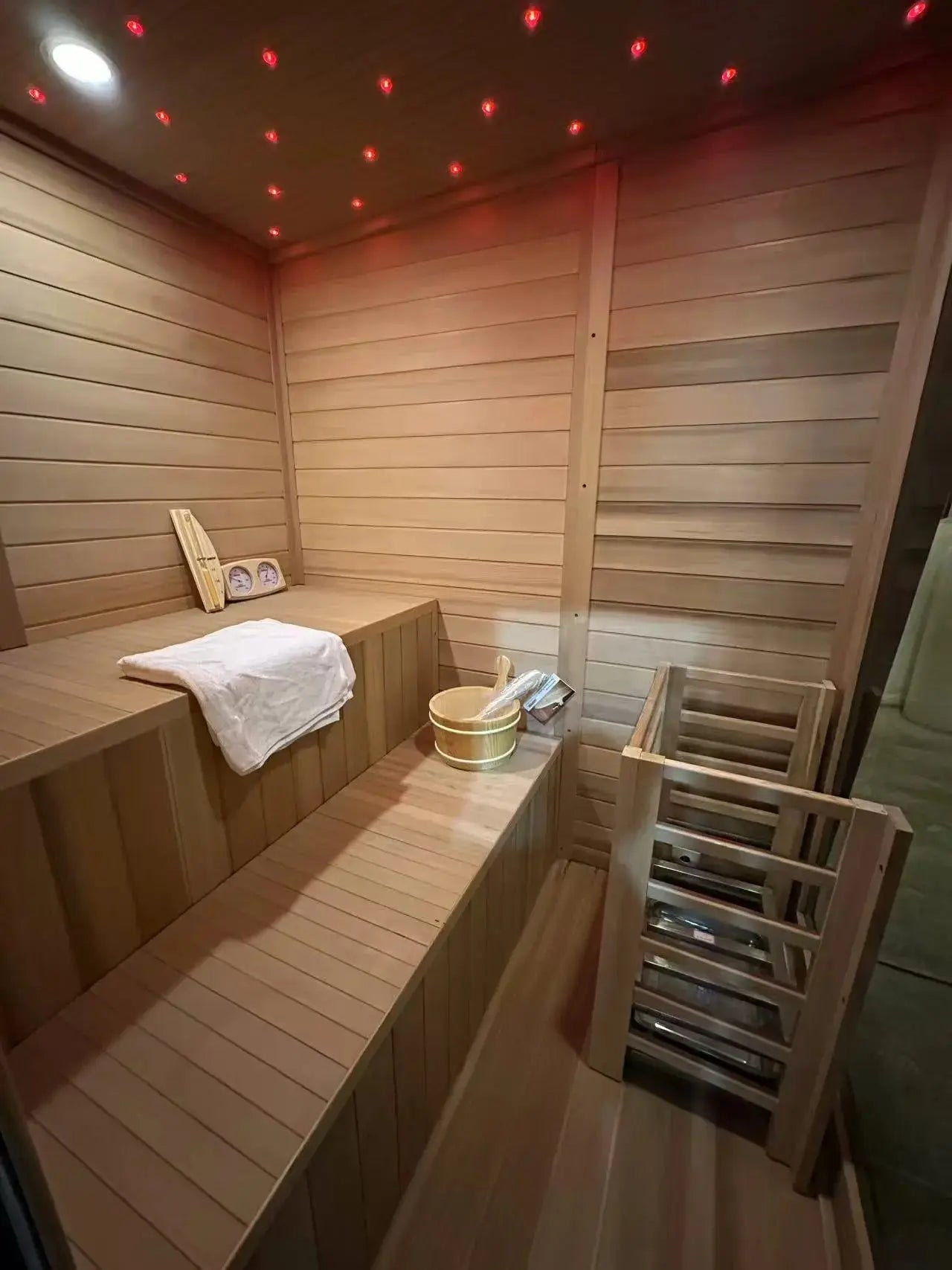 New Luxury High-End Black Square Outdoor Sauna – Modern Backyard Wellness Cabin