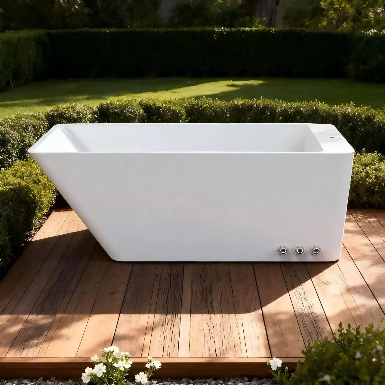 ICE TUB – Rectangular Acrylic Cold Plunge Tub with Chiller for Recovery & Thermal Contrast Therapy